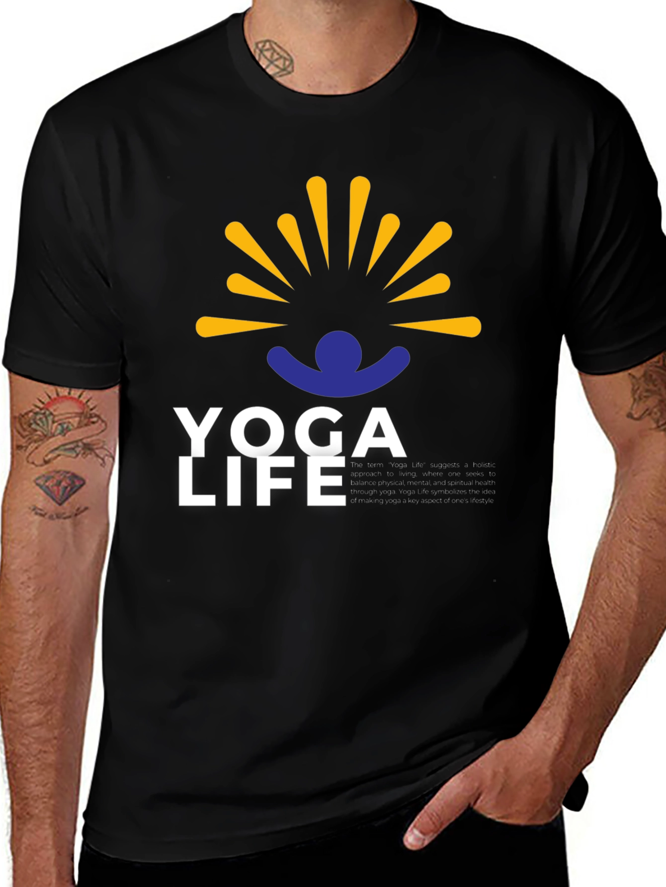 Variant 30 of Yoga Life Graphic Tee - Relax & Recharge