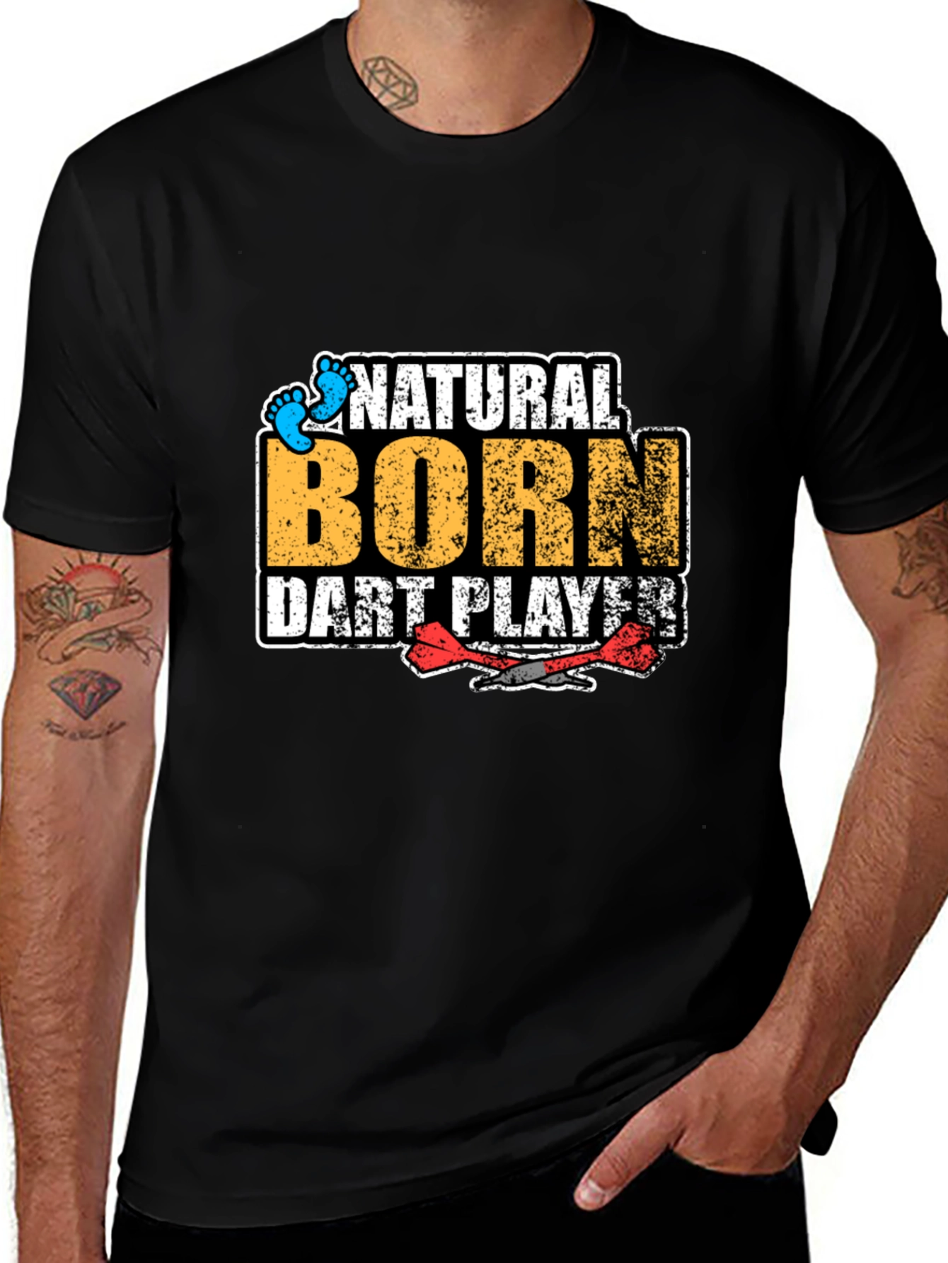 Variant 17 of Natural Born Dart Player Graphic Tee