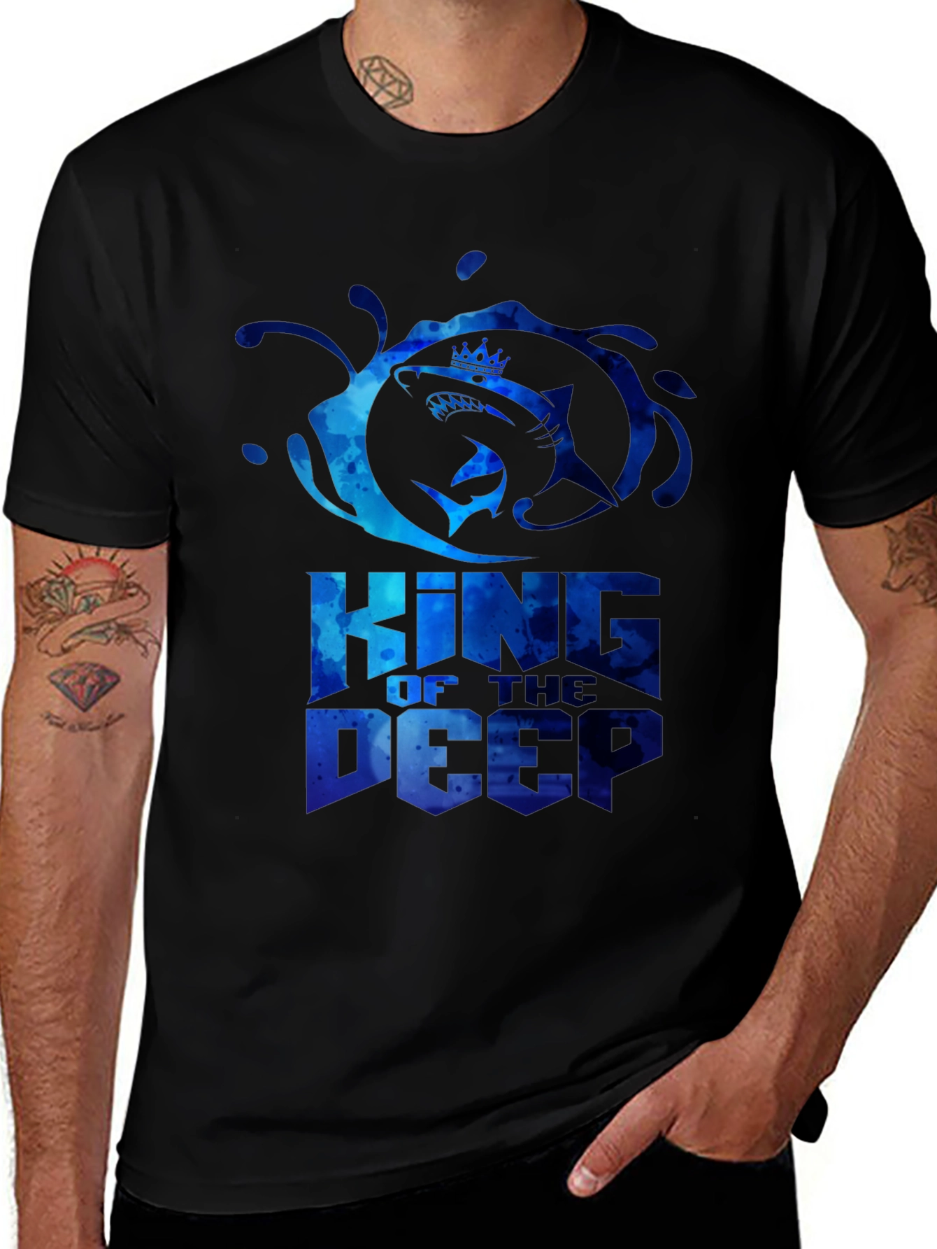 Variant 30 of King of the Deep T-Shirt - Shark Graphic Tee
