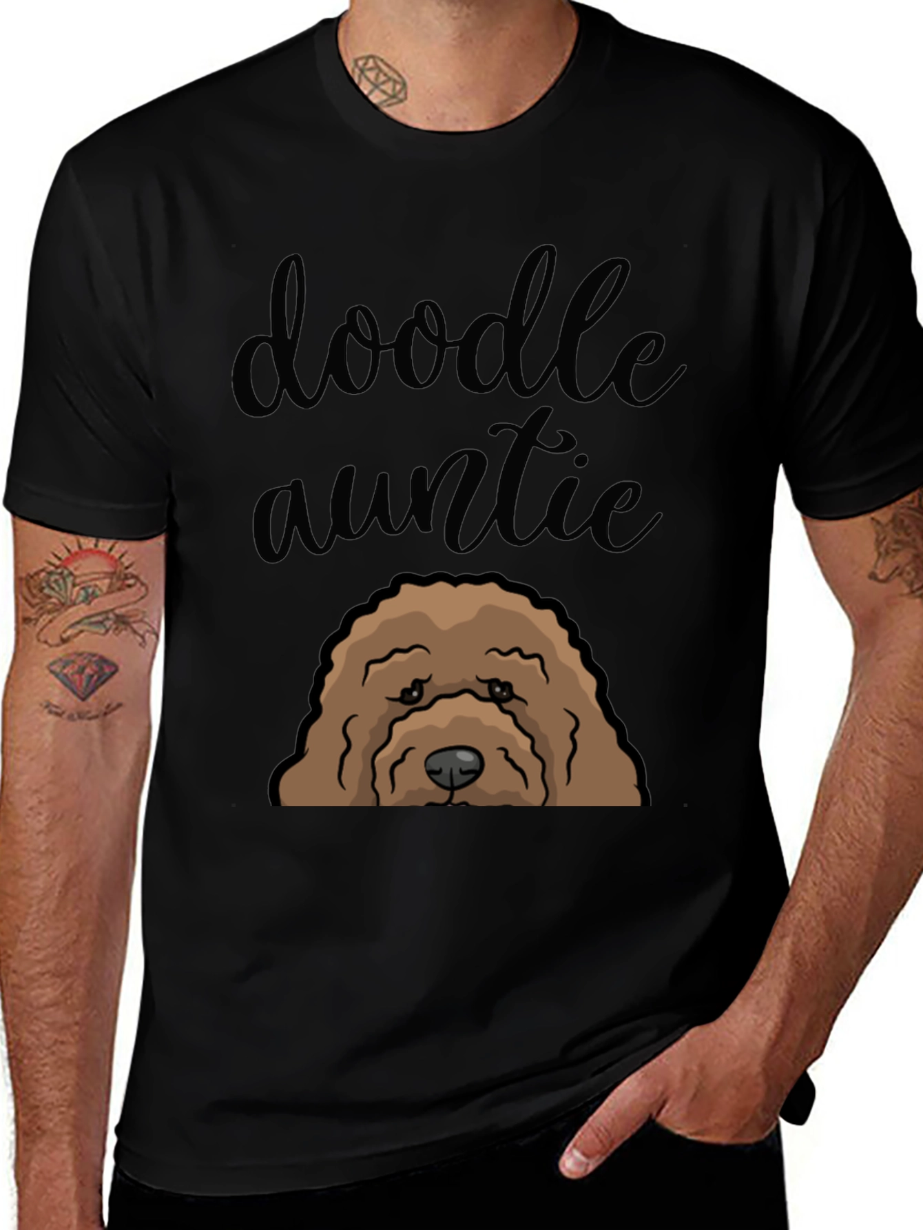Variant 16 of Doodle Auntie Dog Graphic T-Shirt