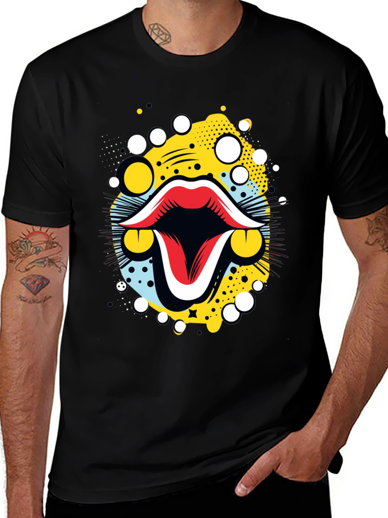Variant 11 of Bold Graphic Tee: Retro Mouth Design