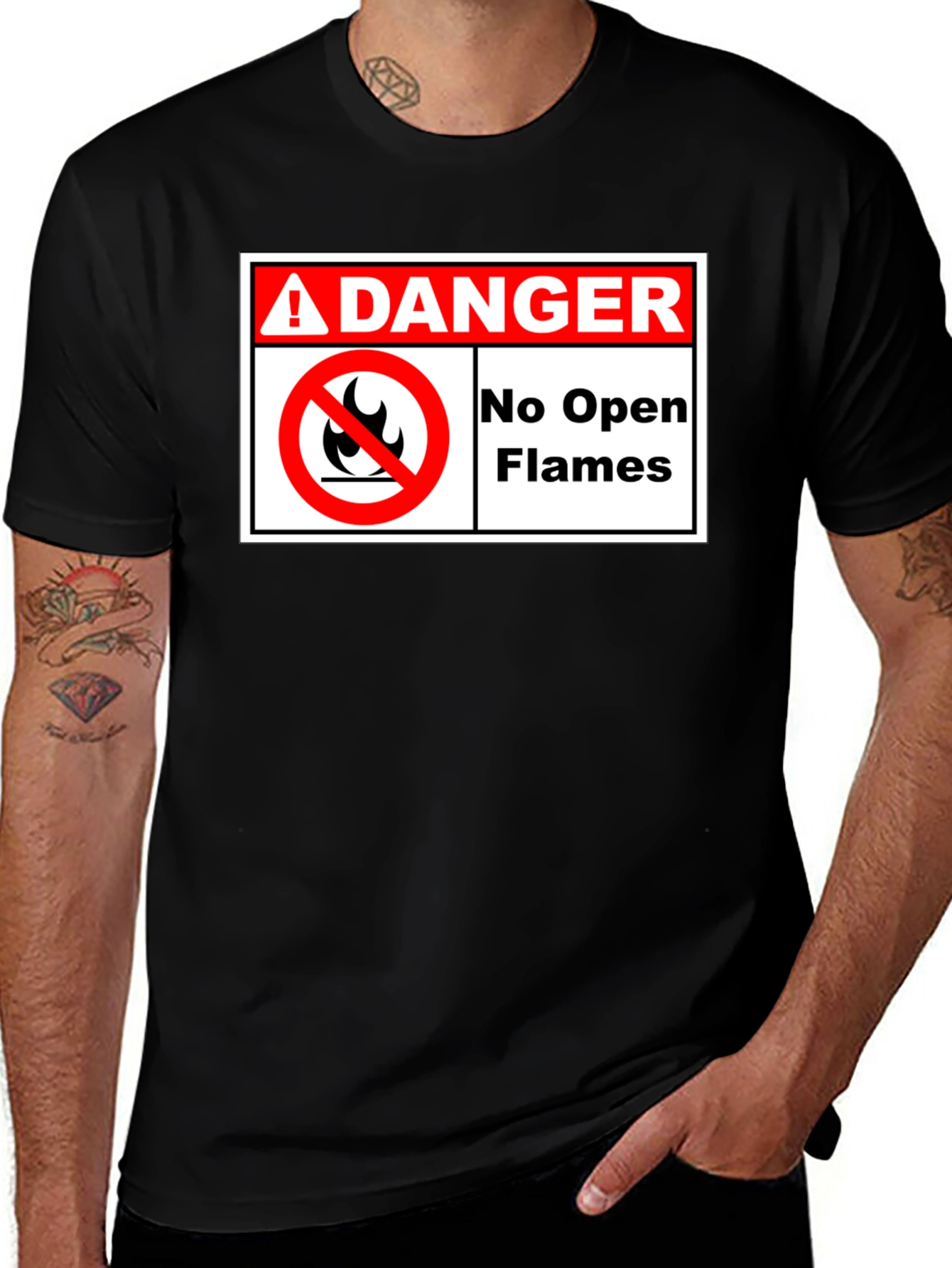 Variant 8 of Danger No Open Flames T-Shirt