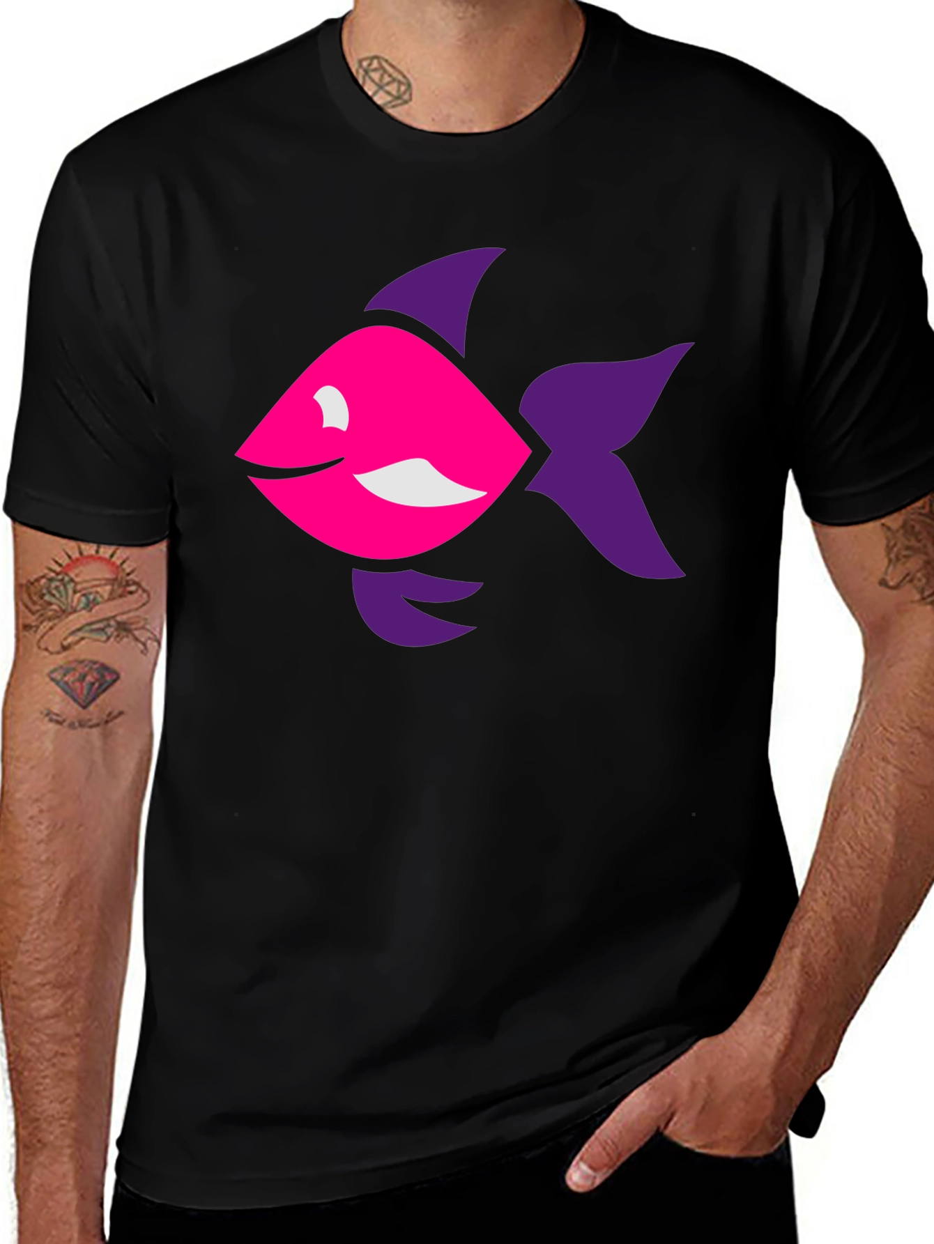 Variant 7 of Funky Fish Graphic Tee - Bold & Playful Design
