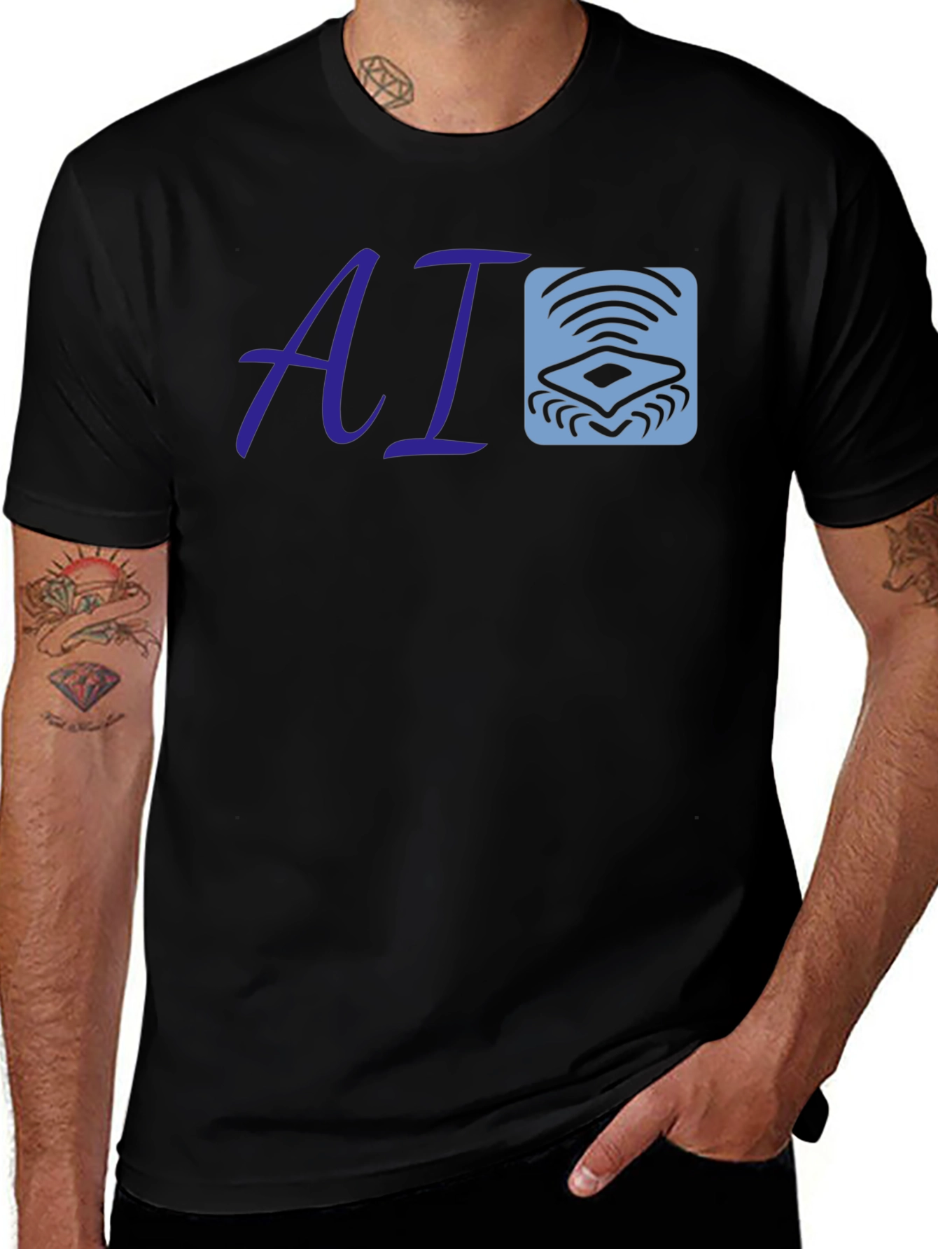 Variant 14 of AI Logo Tee - Modern Tech Style
