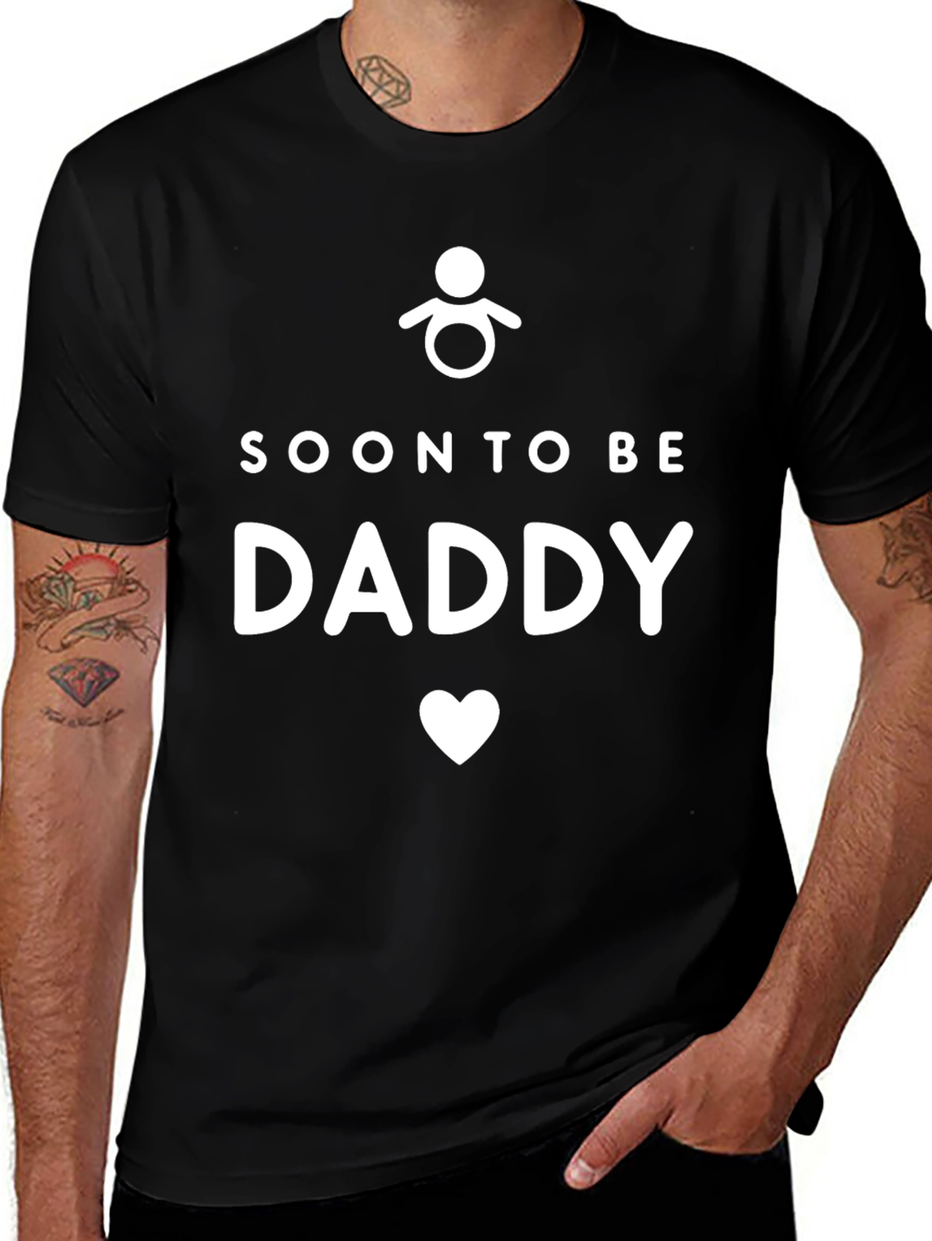 Variant 25 of Soon To Be Daddy Graphic Tee - Black