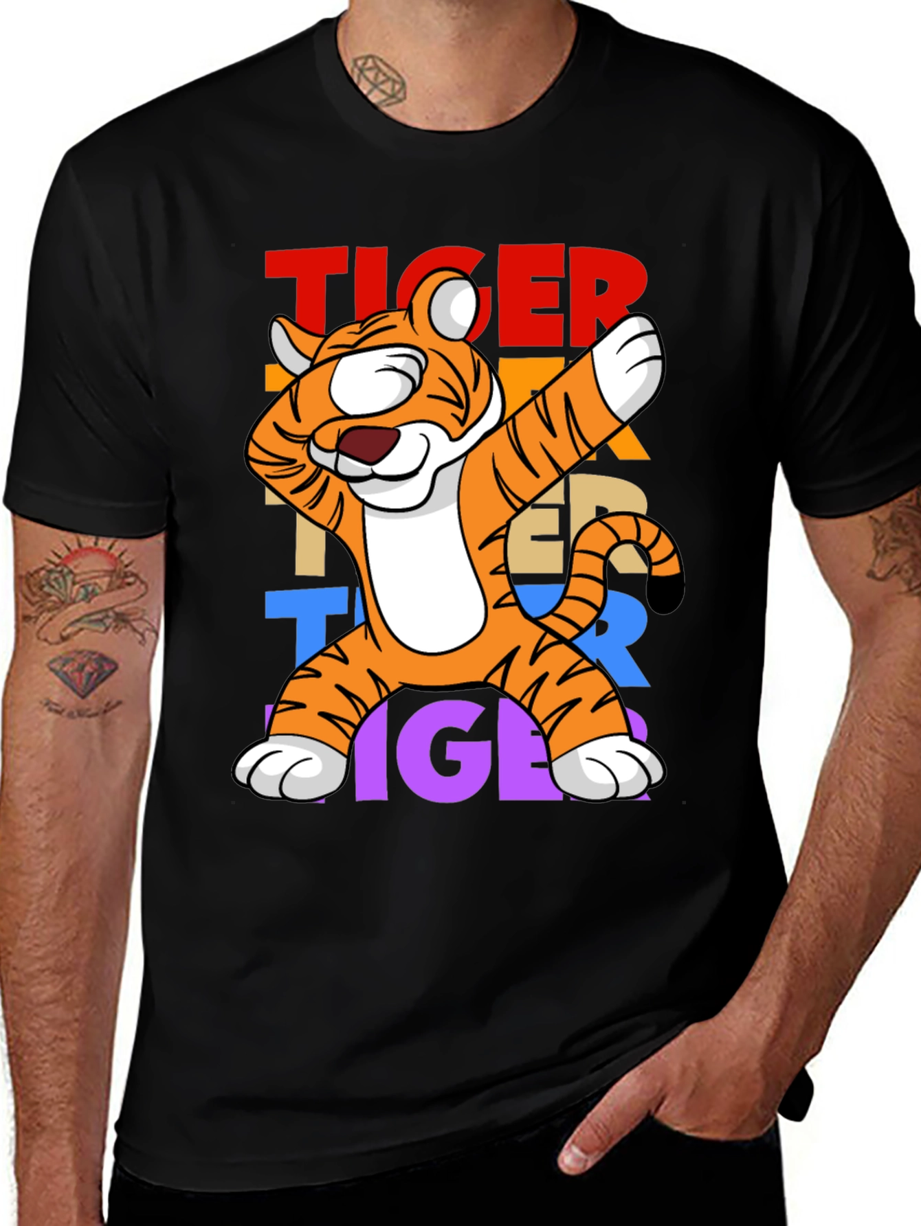 Variant 19 of Dabbing Tiger Graphic Tee