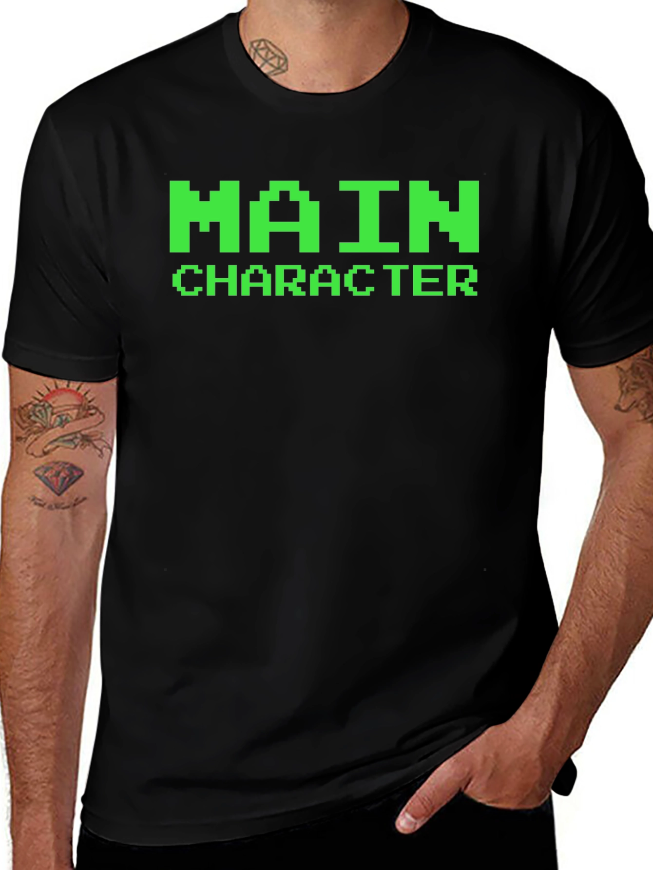 Variant 15 of Main Character T-Shirt - Pixel Style Graphic Tee