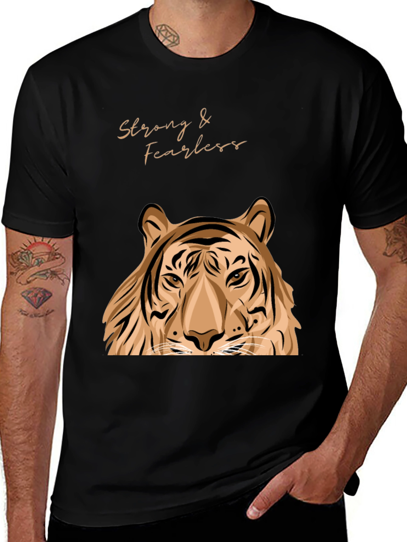 Variant 11 of Strong & Fearless Tiger Graphic Tee