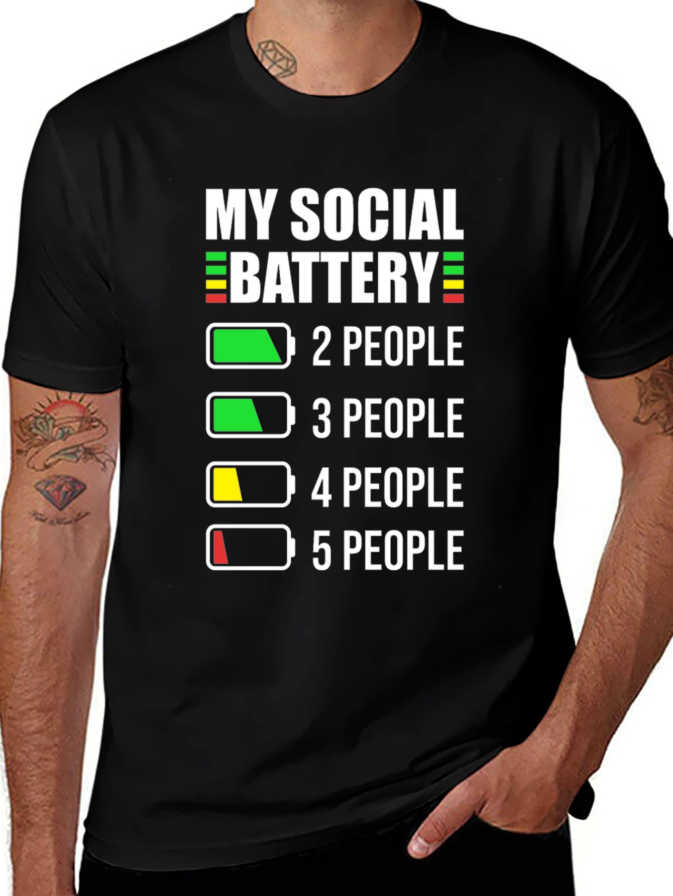 Variant 8 of Social Battery Graphic T-Shirt
