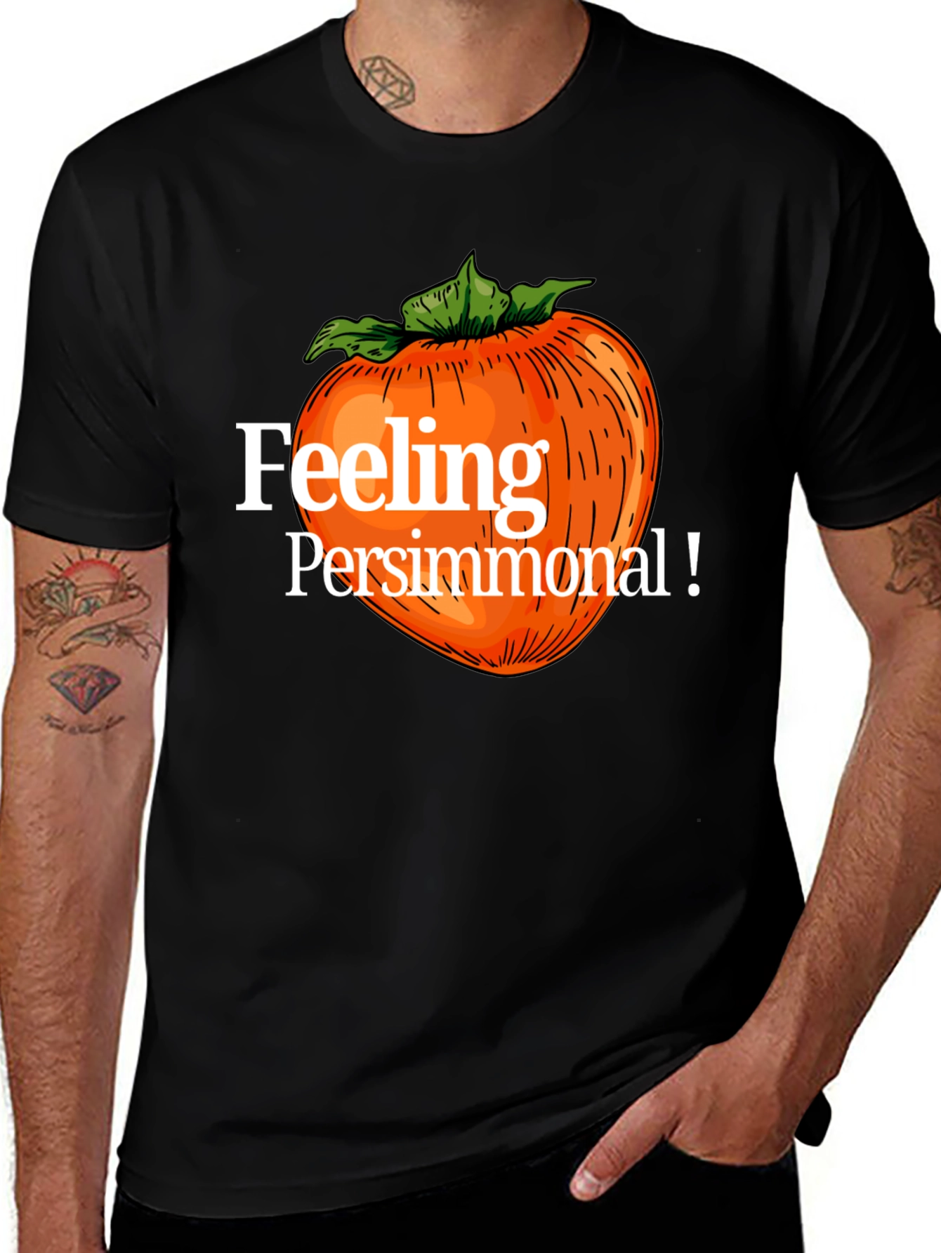 Feeling Persimmonal Black Graphic Tee
