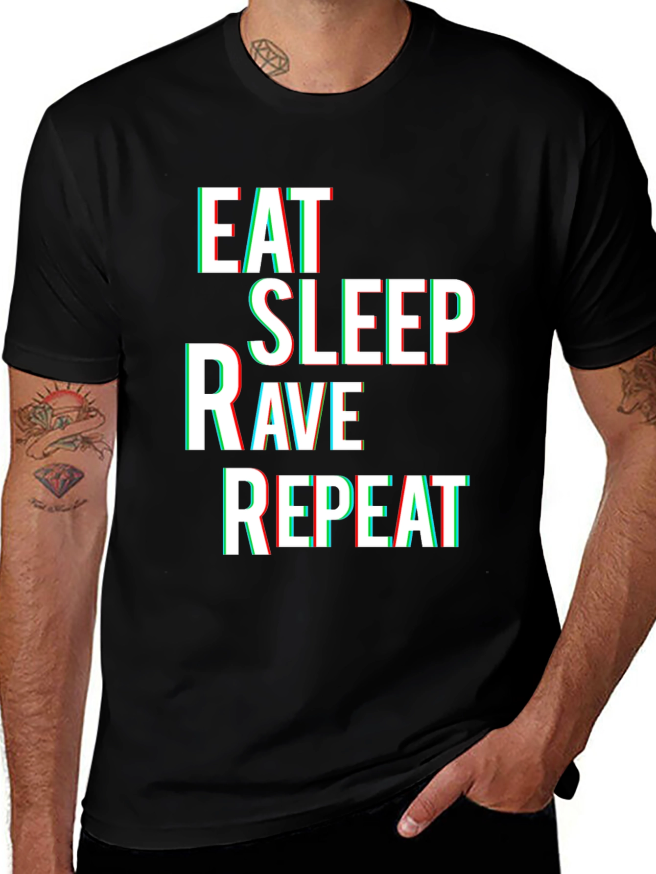 Variant 9 of Eat Sleep Rave Repeat T-Shirt