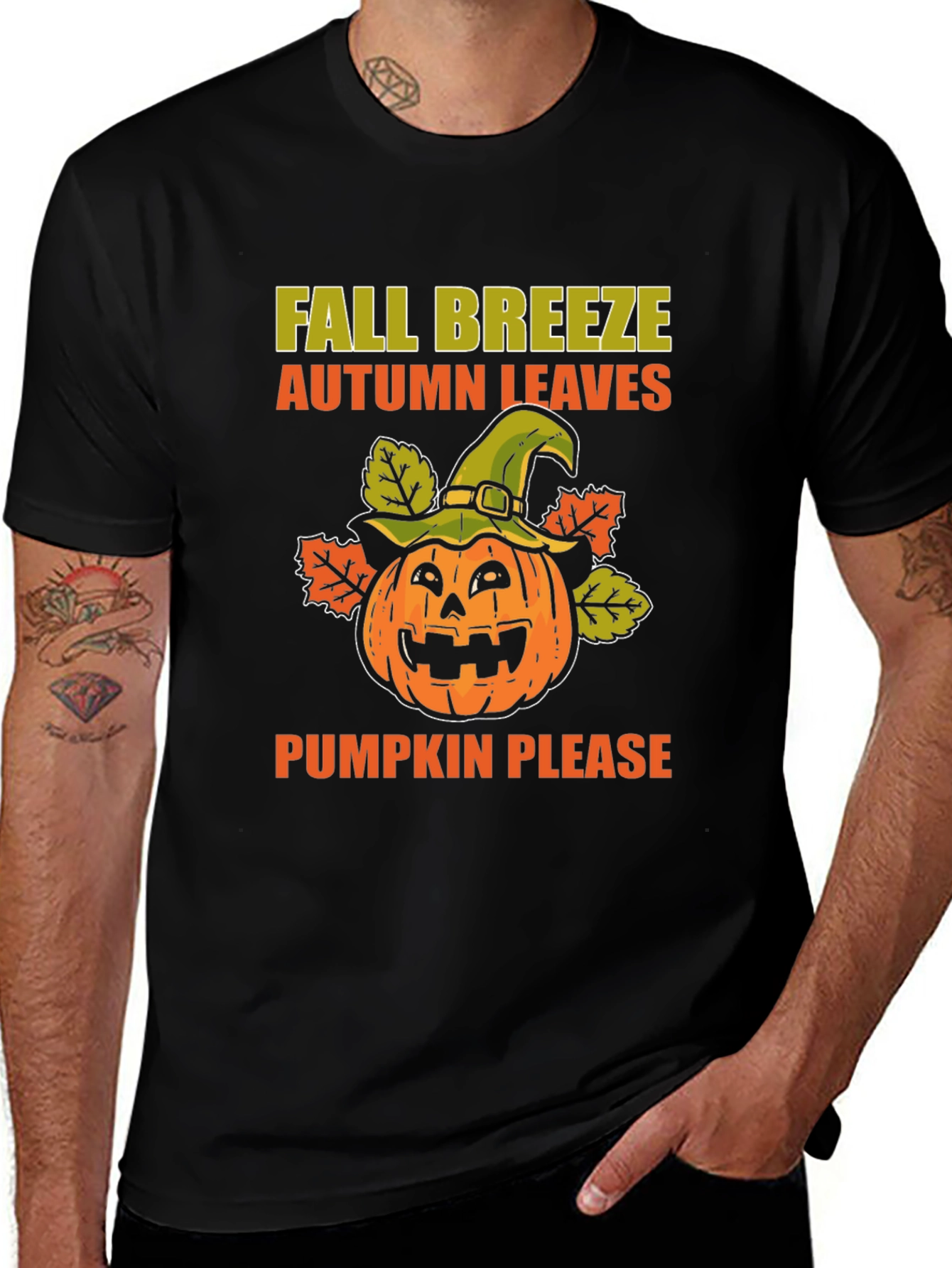 Variant 6 of Fall Breeze Pumpkin Leaves T-Shirt