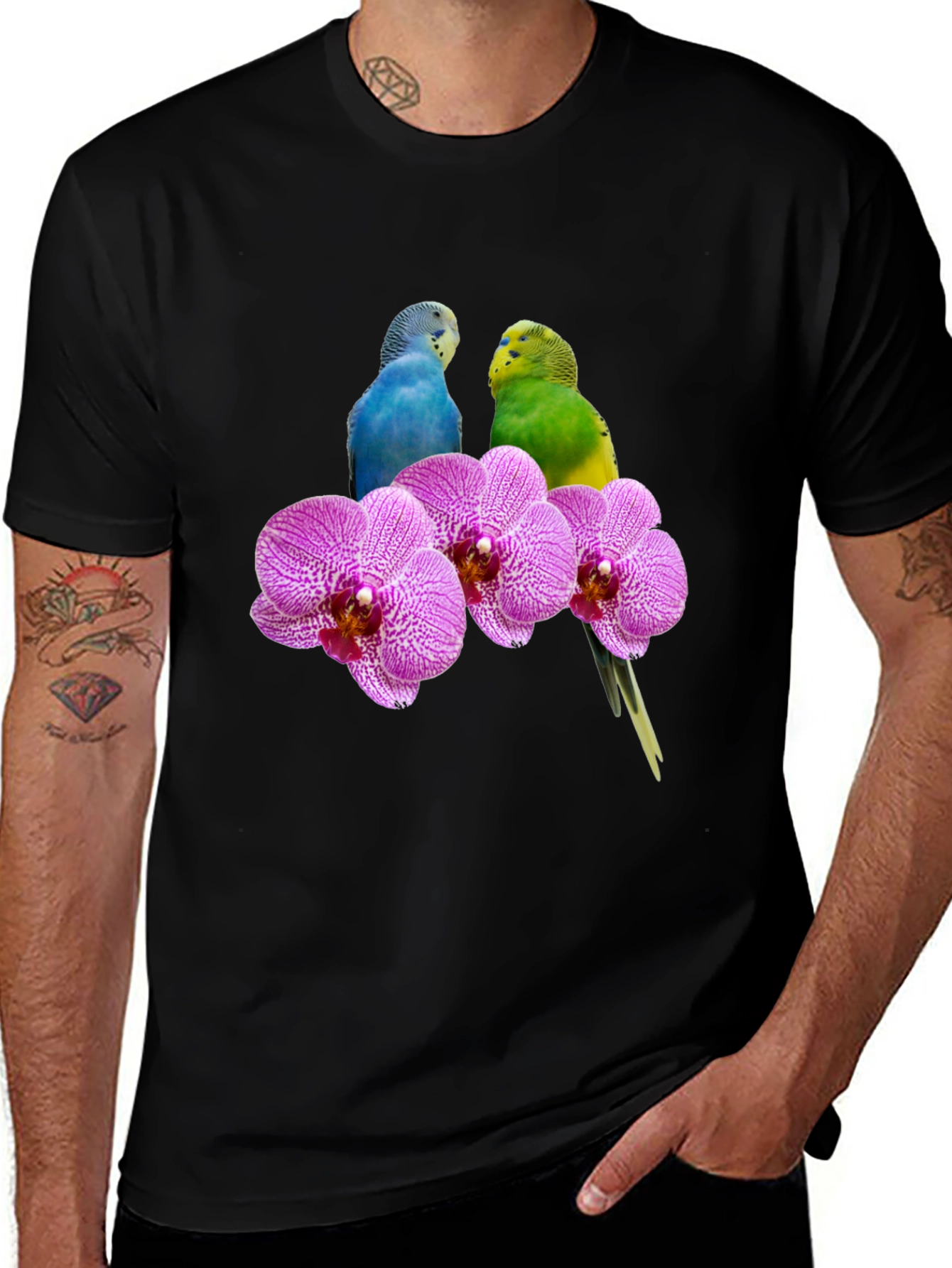 Variant 20 of Parrot & Orchid Graphic Tee