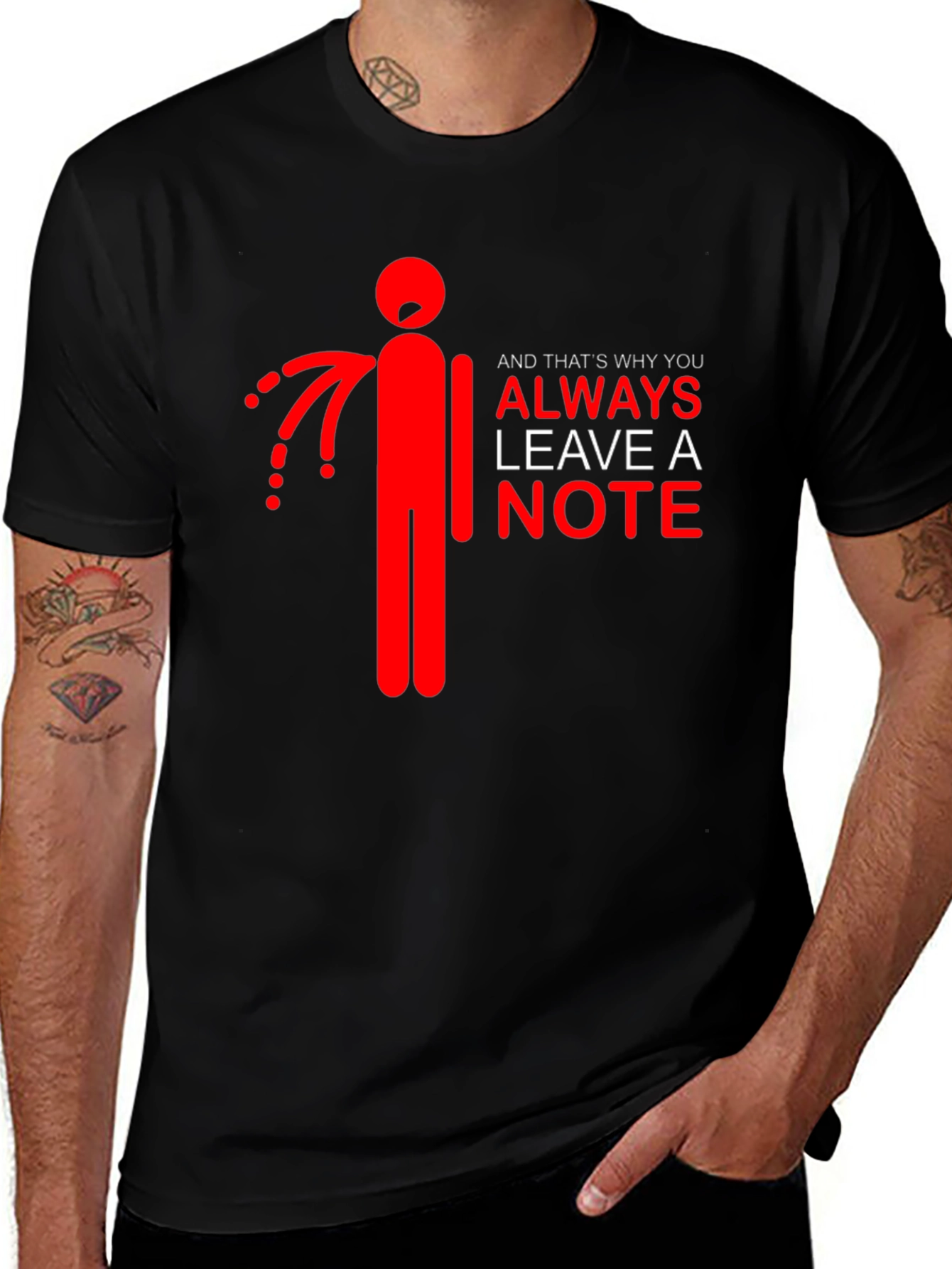 Black Always Leave a Note Graphic Tee main image