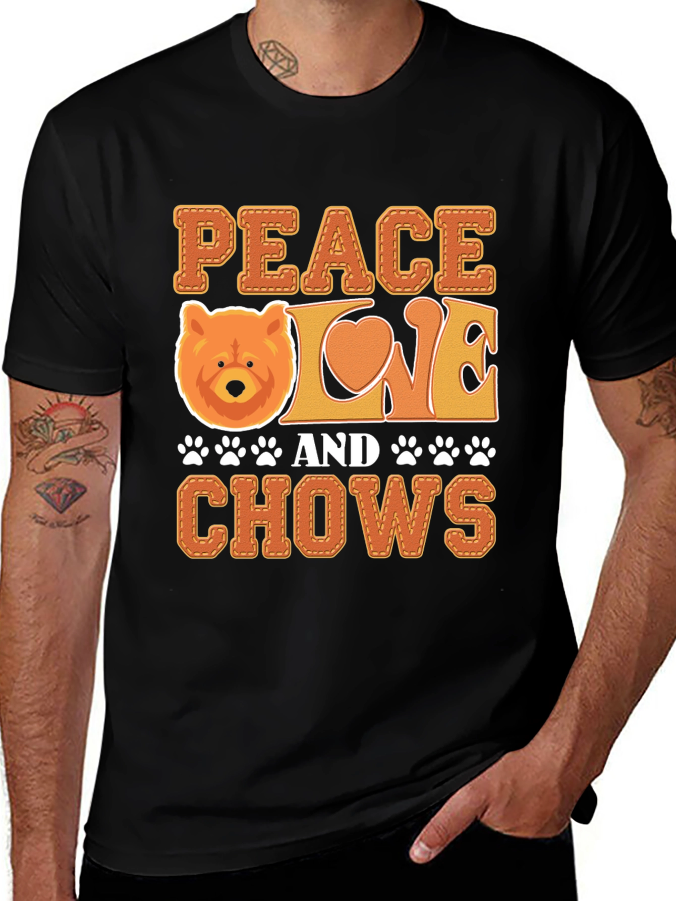 Peace Love and Chows Graphic T-Shirt