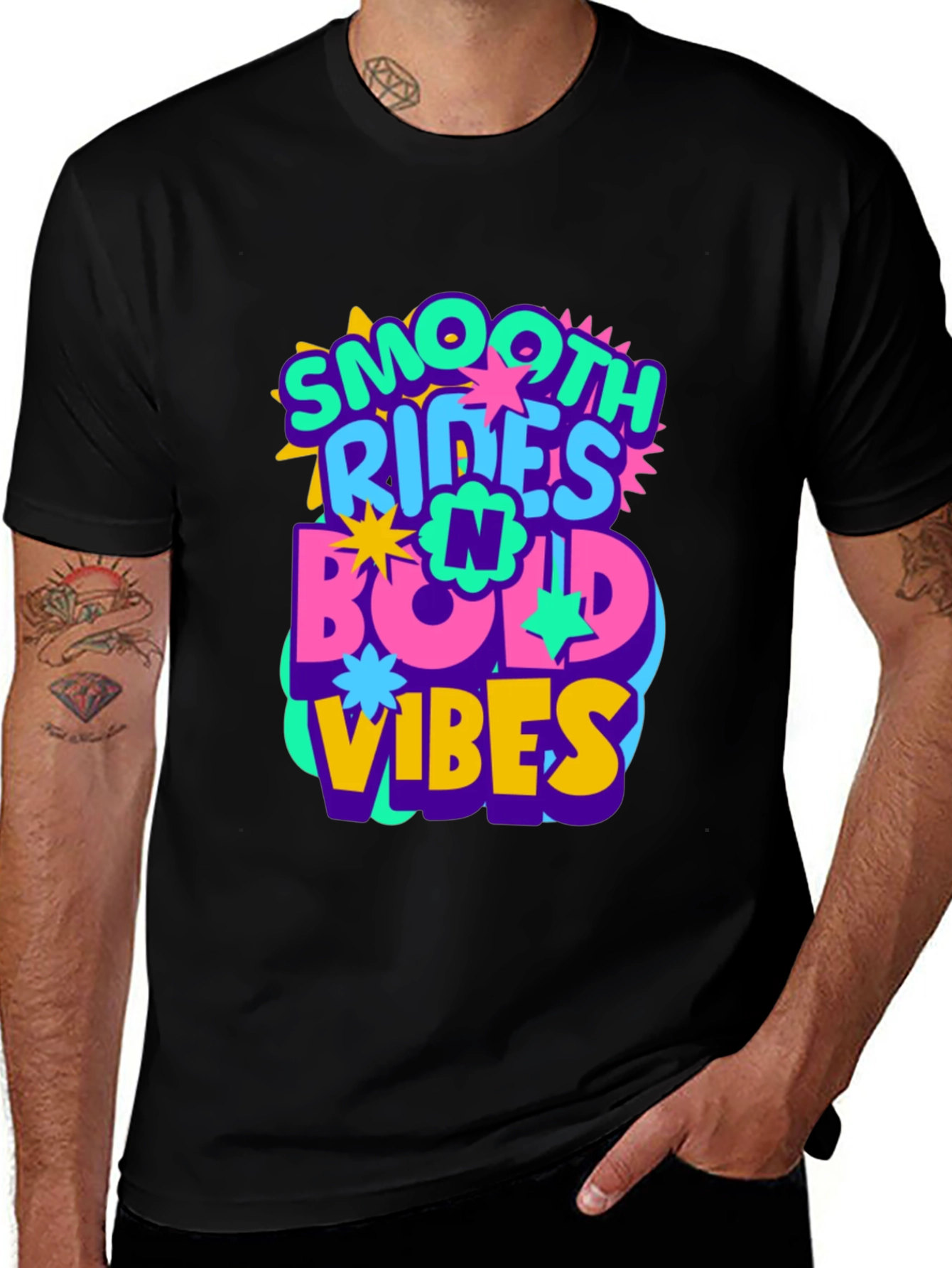 Variant 7 of Smooth Rides & Bold Vibes Graphic Tee