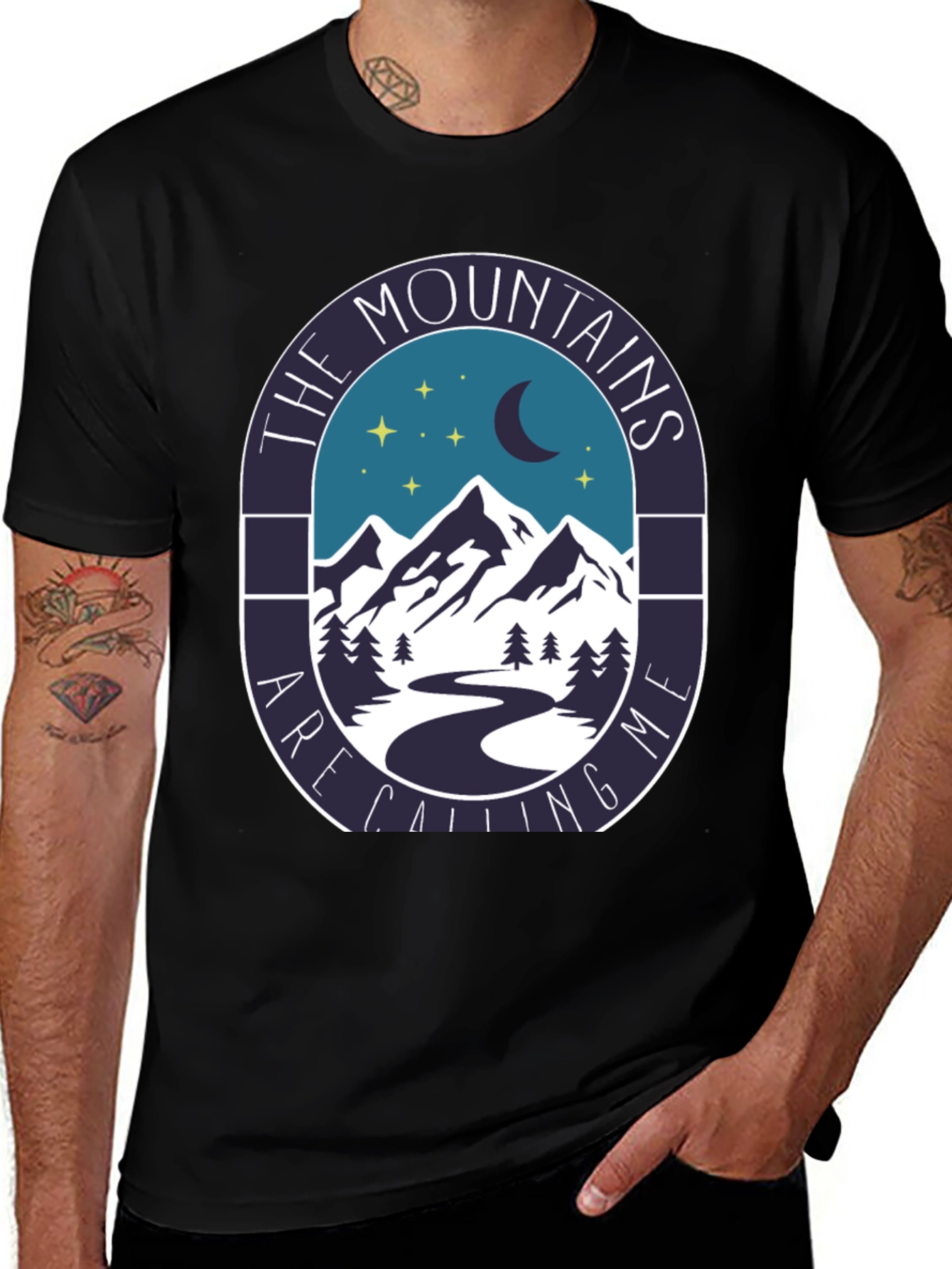 Variant 19 of Mountains Calling Tee - Nature Lover's T-Shirt