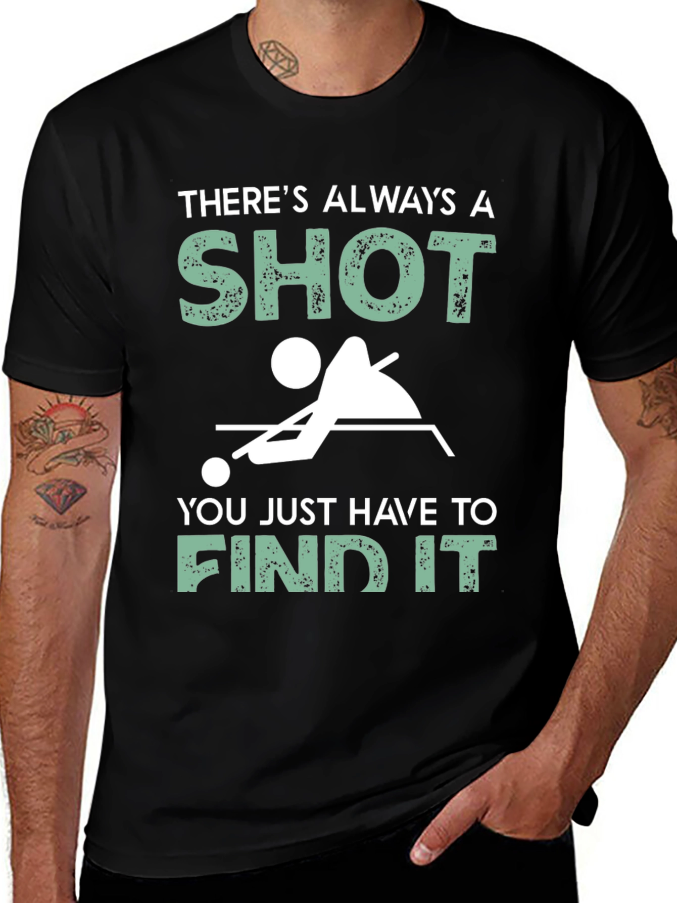 Variant 4 of Billiards 'Find Your Shot' Graphic Tee