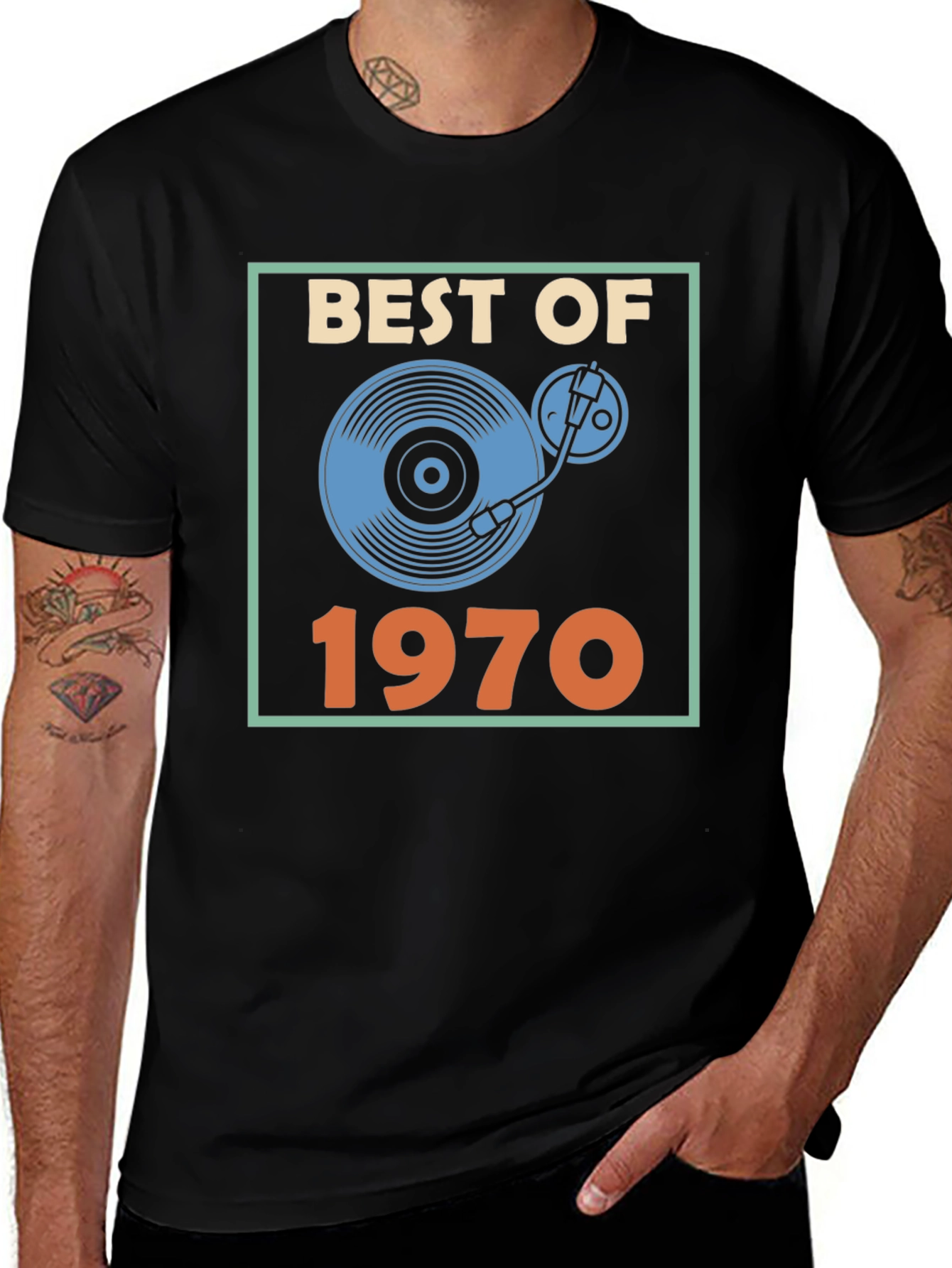 Variant 22 of Best of 1970s Retro Turntable T-Shirt