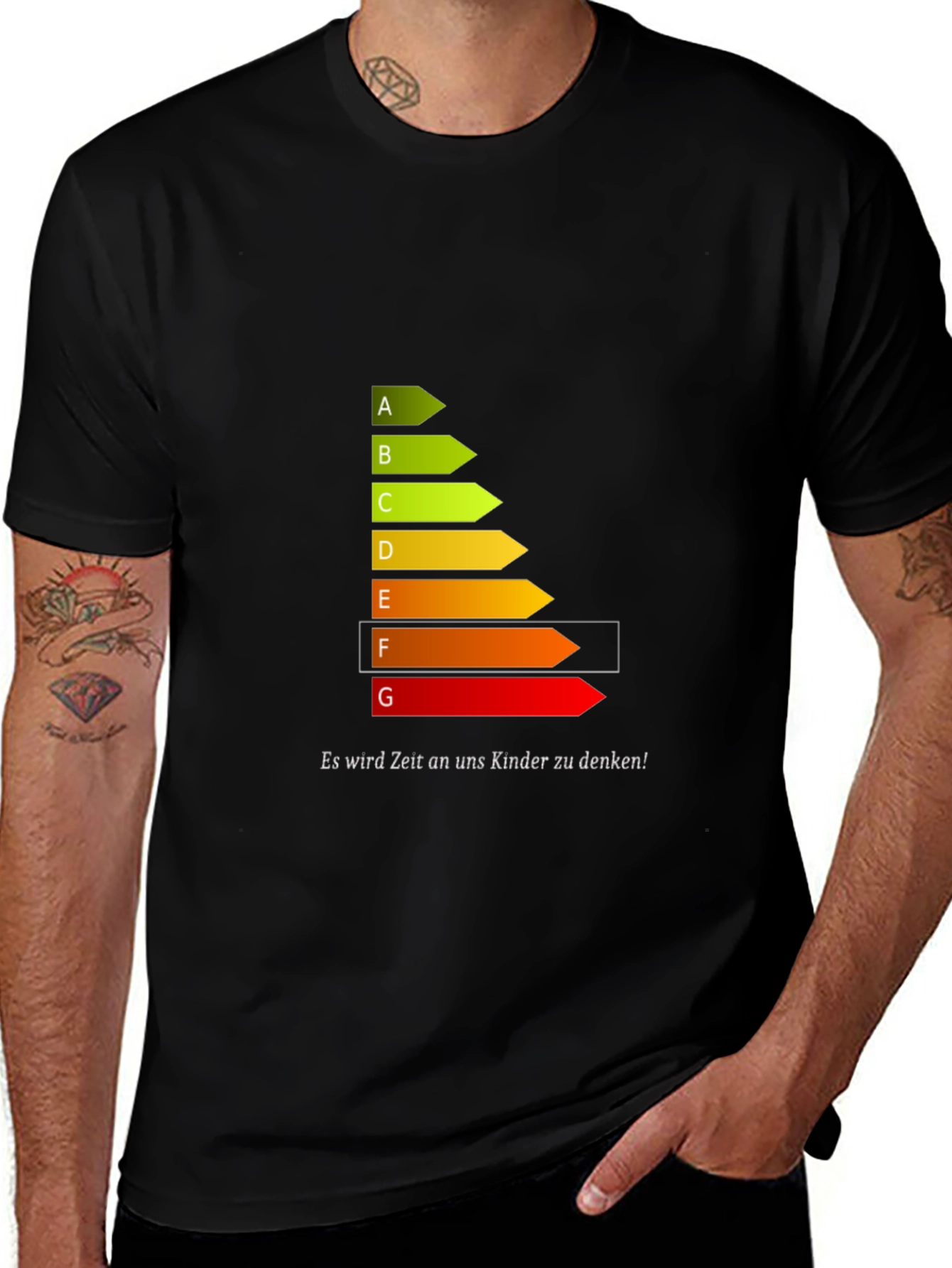 Variant 19 of Energy Rating T-Shirt - Eco Awareness Tee