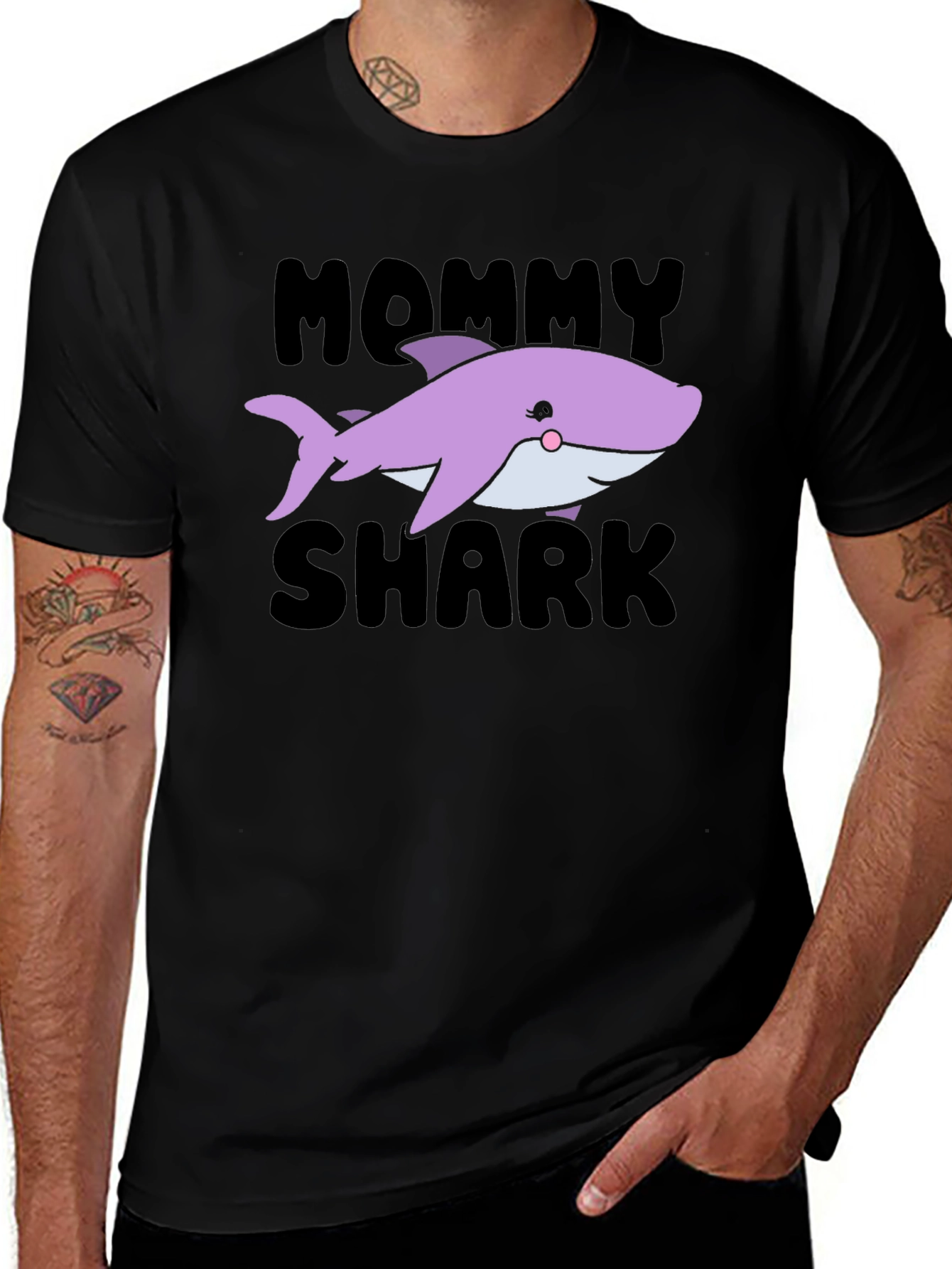 Variant 26 of Mommy Shark Graphic Tee - Cute Cartoon Shark T-Shirt