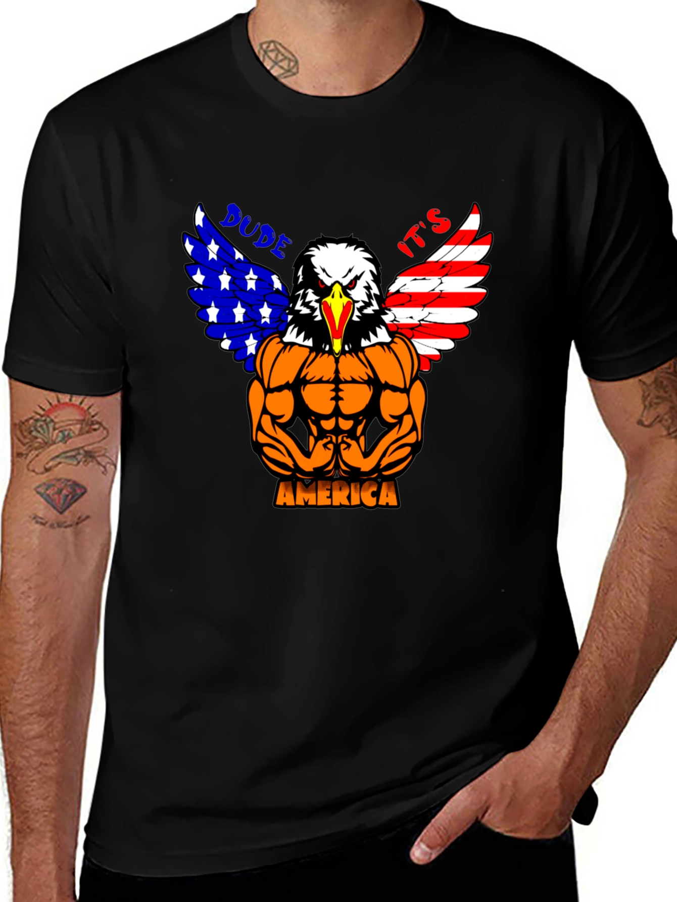Patriotic Eagle Muscle Shirt - Dude, It's America!