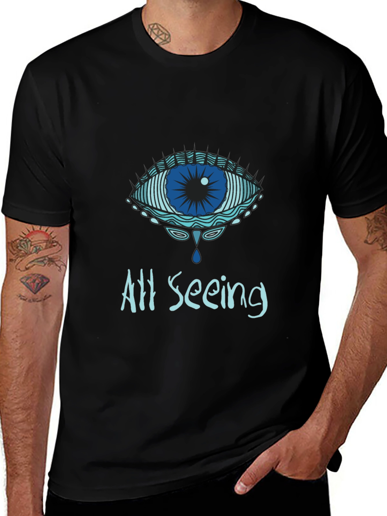 Variant 9 of All Seeing Eye Graphic Tee - Black