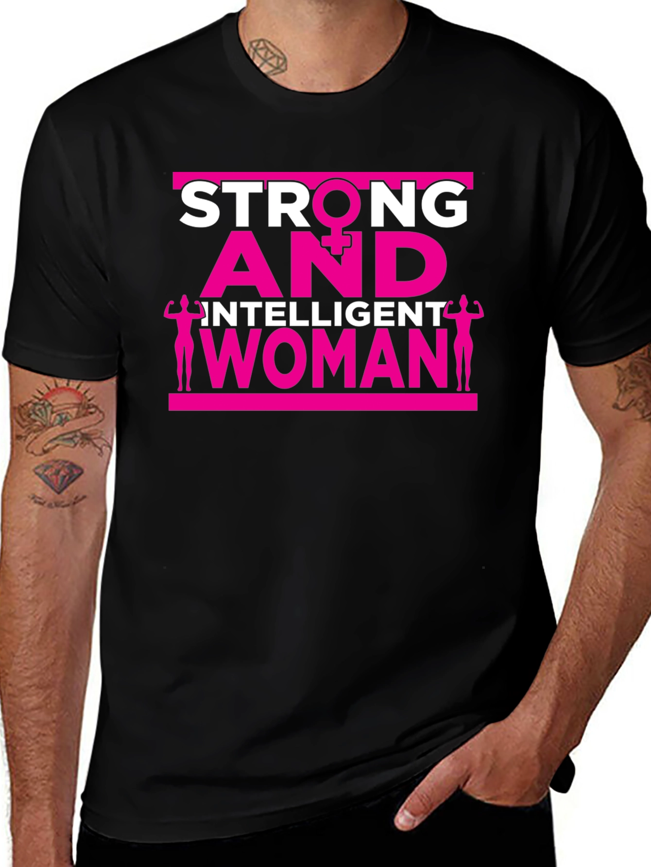 Variant 28 of Strong and Intelligent Woman Graphic Tee