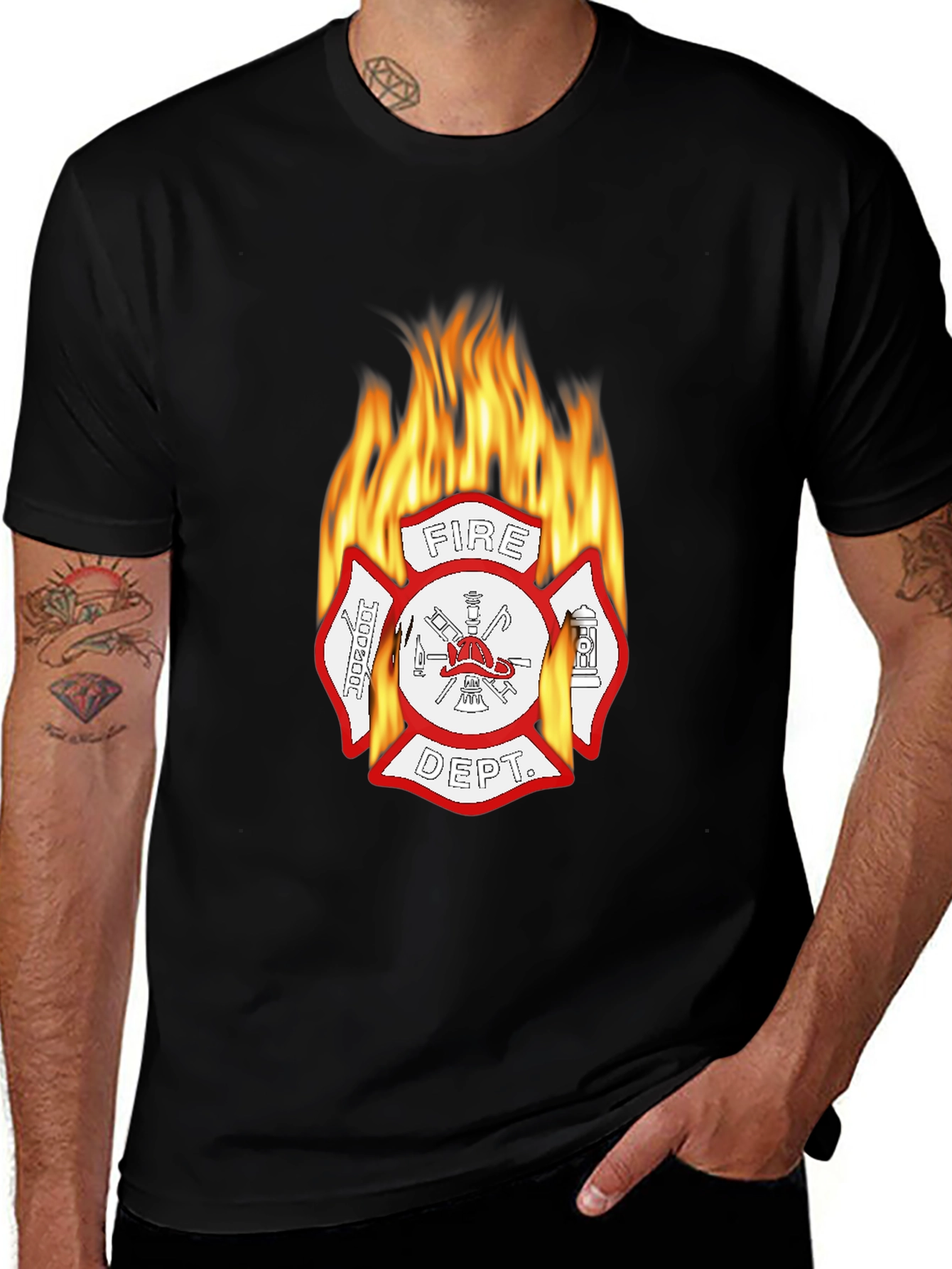 Variant 22 of Fire Department Emblem T-Shirt