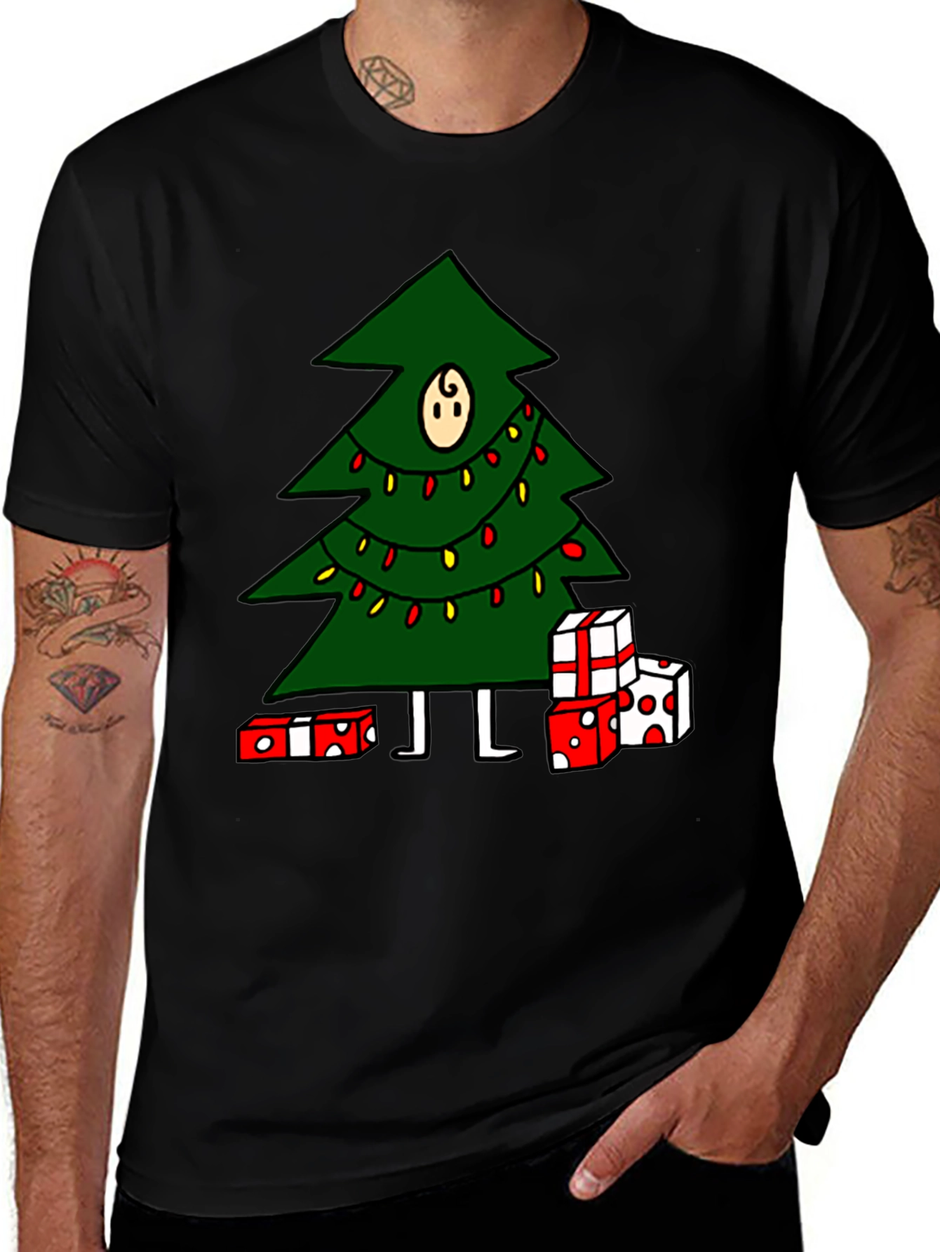 Christmas Tree Graphic Tee - Holiday Fun!