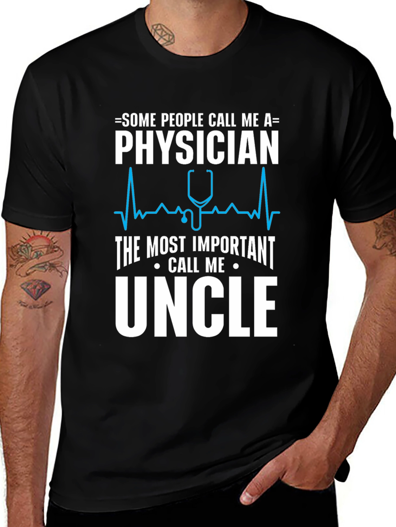 Variant 19 of Physician Uncle T-Shirt - Funny Doctor Gift