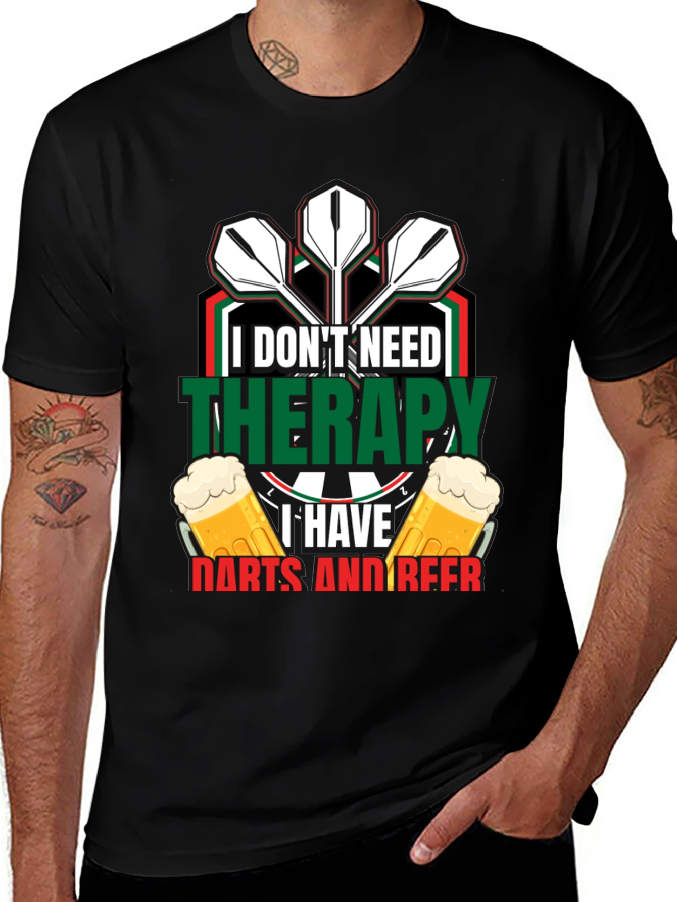 Variant 28 of Darts and Beer Therapy T-Shirt