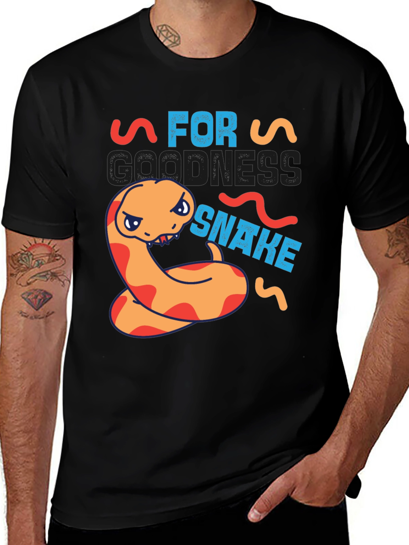 Variant 21 of Funny Snake Graphic T-Shirt