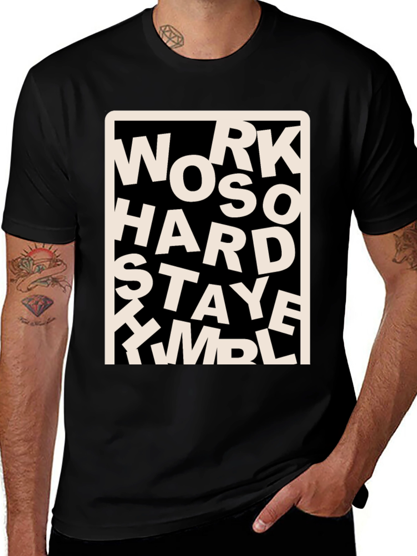 Variant 14 of Work Hard Stay Humble Graphic Tee