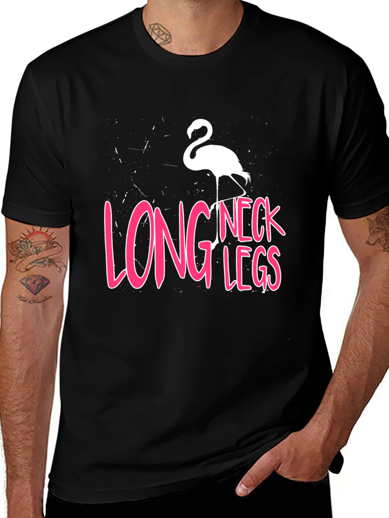 Variant 29 of Long Neck Legs Flamingo Graphic Tee