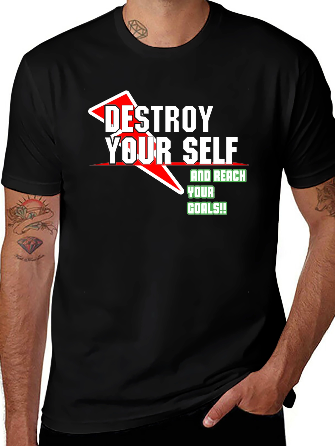 Variant 18 of Destroy Yourself & Reach Goals Graphic T-Shirt