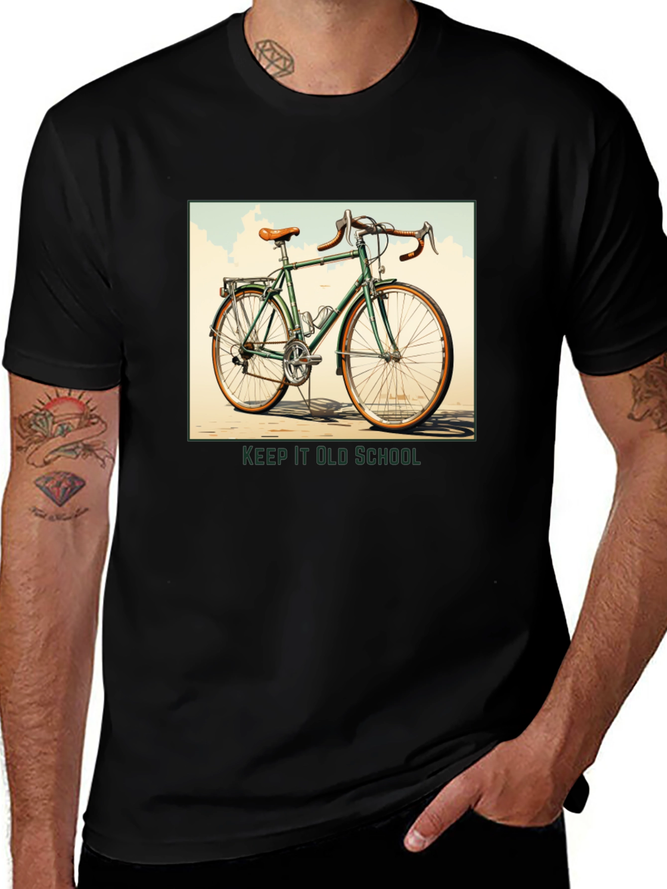 Variant 21 of Keep It Old School Bike T-Shirt