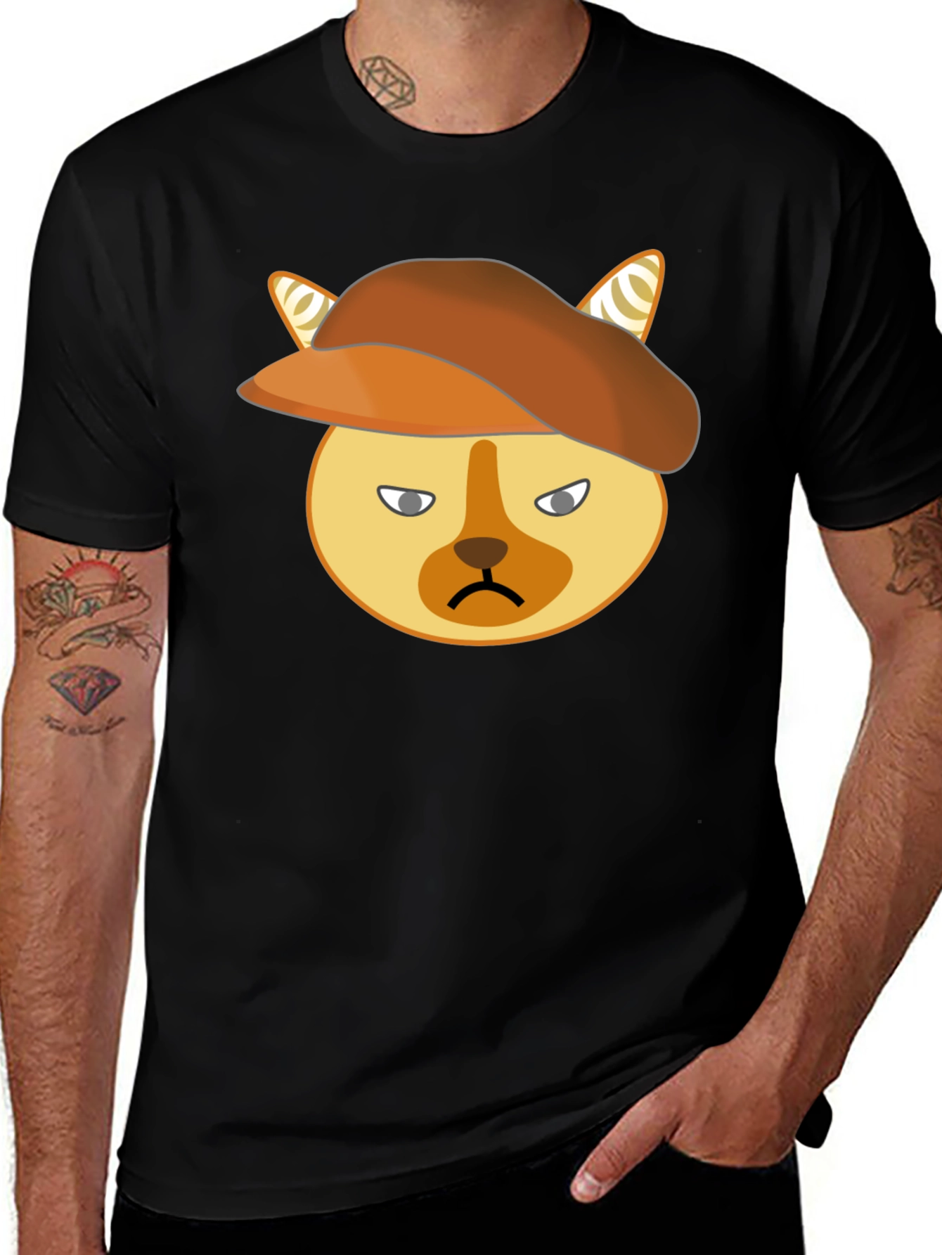 Variant 30 of Grumpy Cat Beret T-Shirt - Unisex Cotton Tee