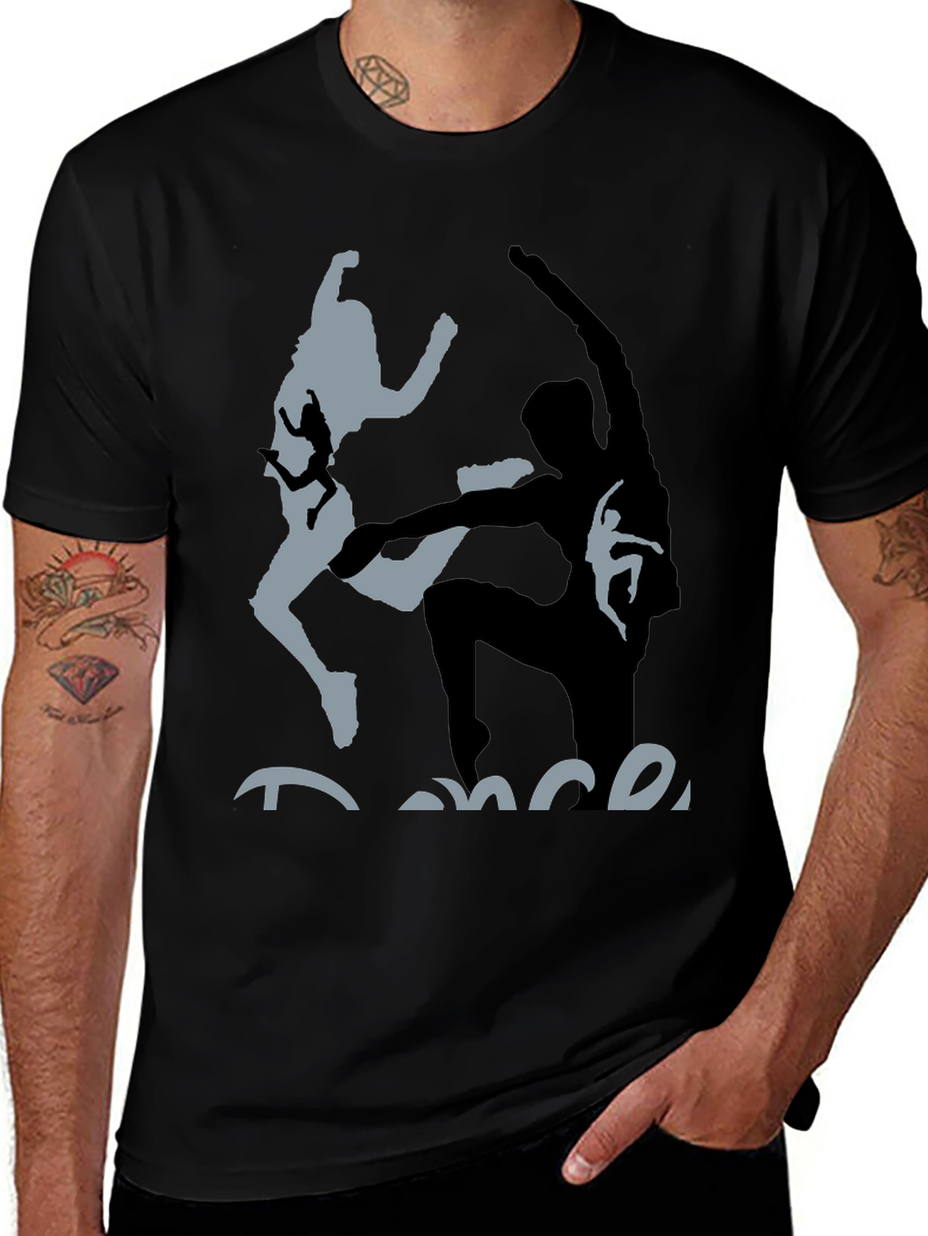 Variant 22 of Dance Silhouette Graphic Tee - Stylish & Comfortable!
