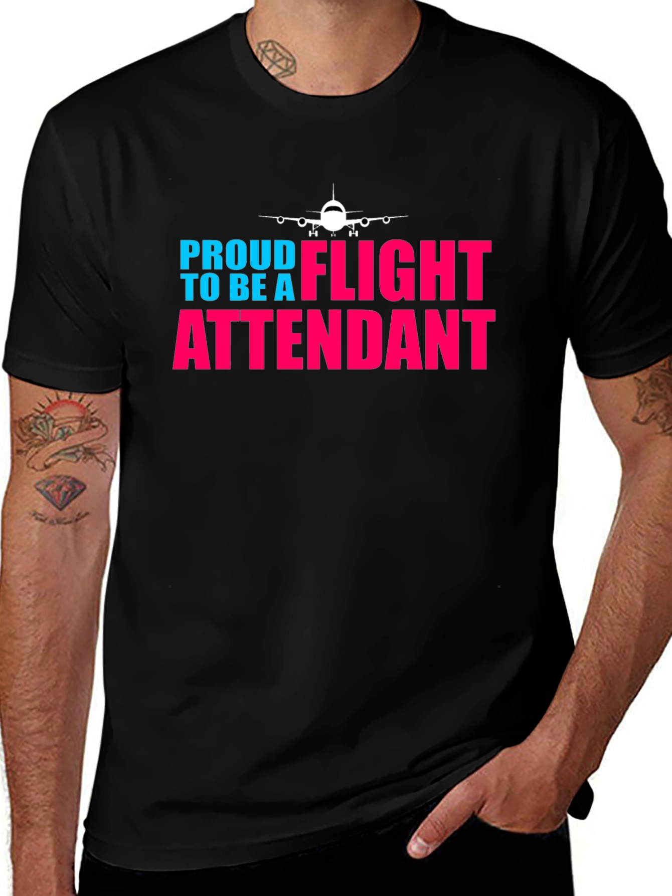 Variant 22 of Proud Flight Attendant T-Shirt - Aviation Apparel