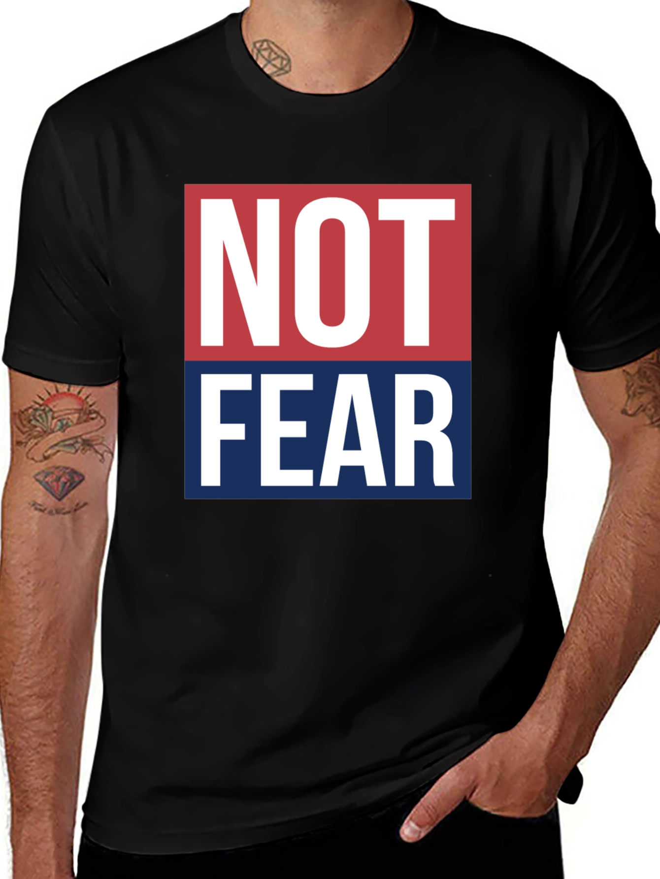 Variant 5 of Not Fear Graphic T-Shirt | Bold Patriotic Design