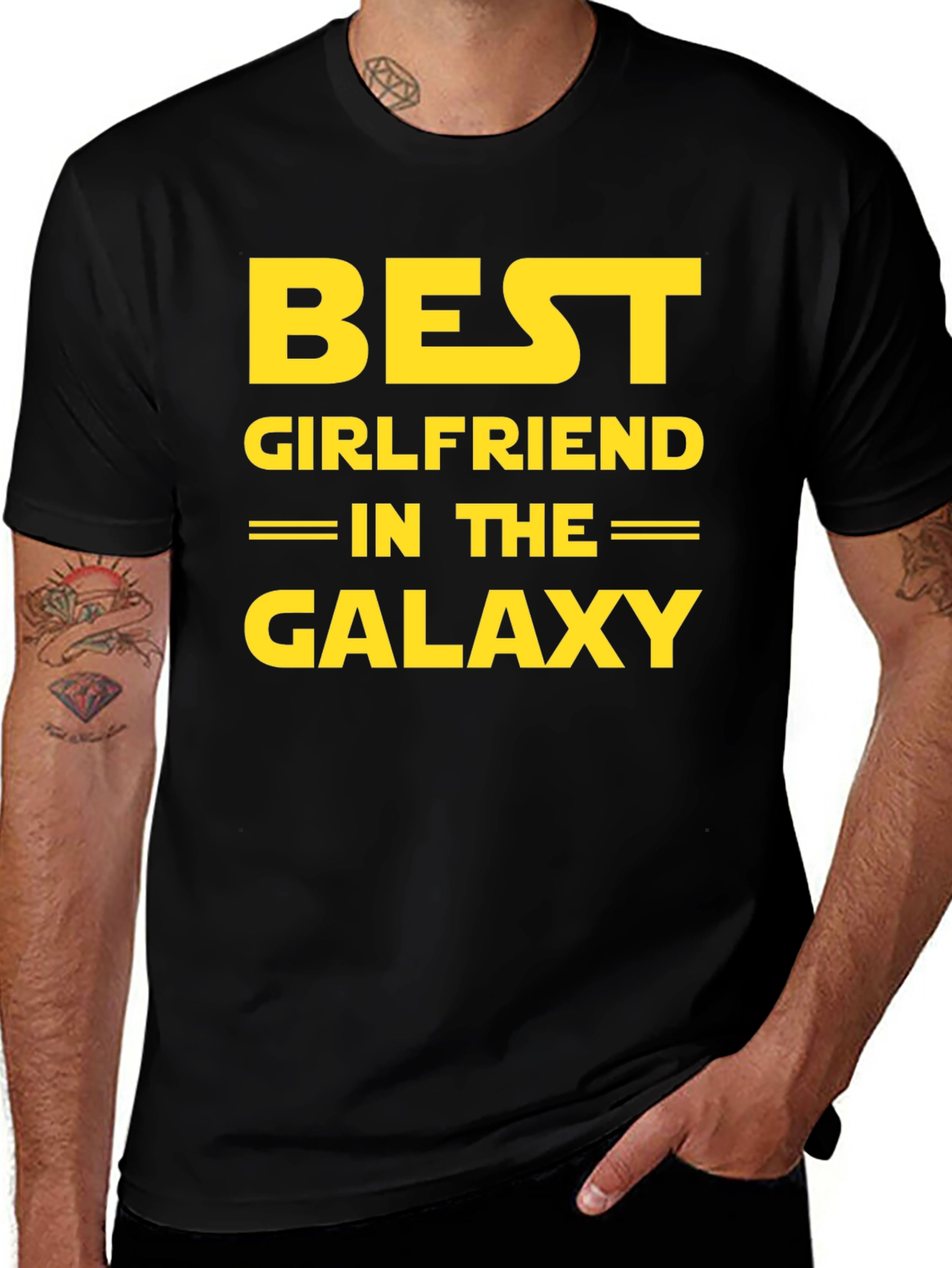 Best Girlfriend in the Galaxy Black T-Shirt