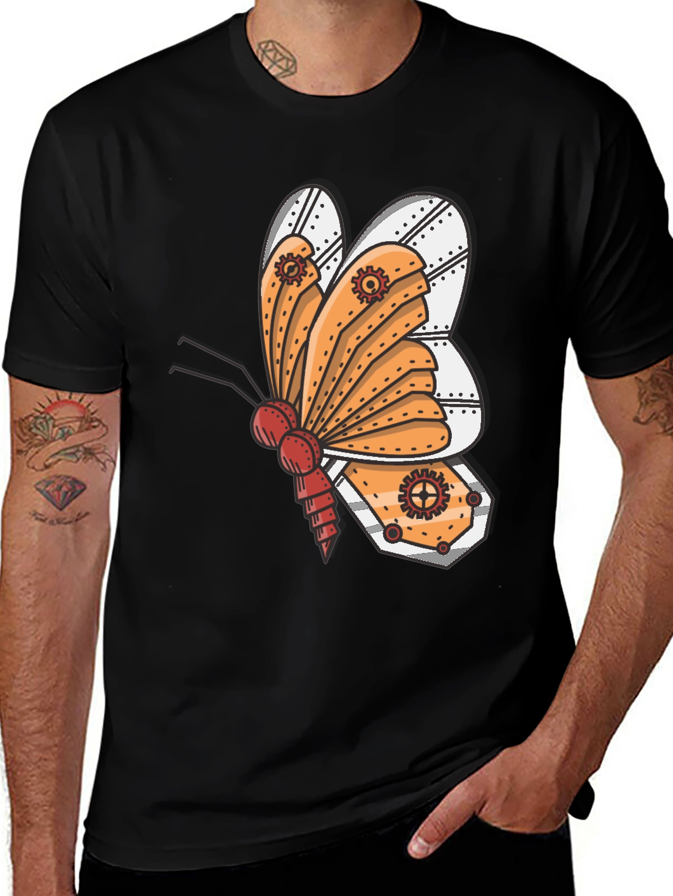 Variant 18 of Steampunk Butterfly Graphic T-Shirt