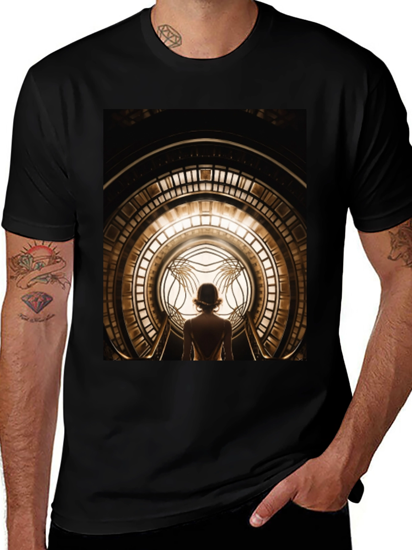 Variant 5 of Art Deco Portal Graphic Tee - Unique Design