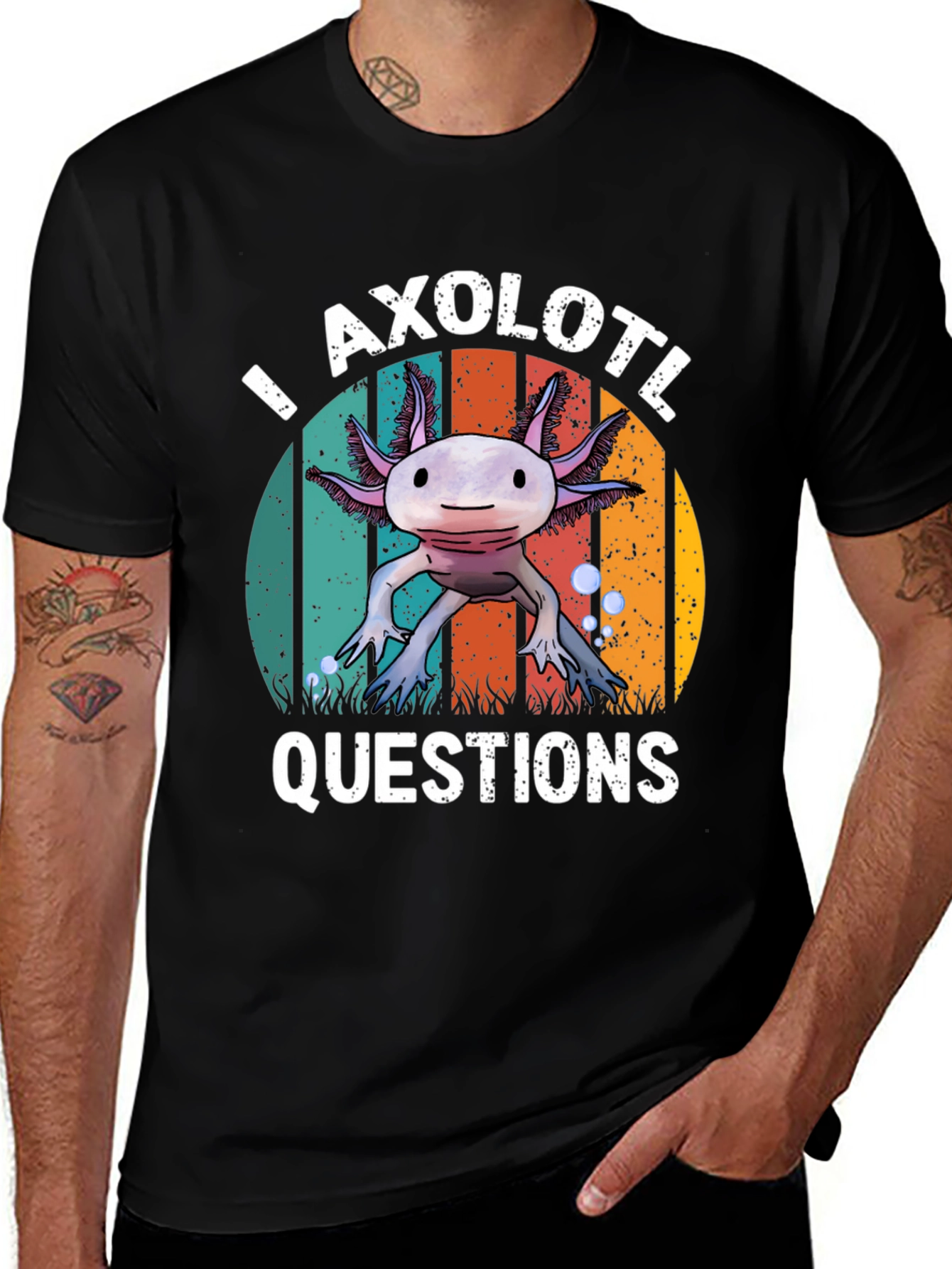 Variant 5 of Axolotl Questions T-Shirt - Funny Graphic Tee