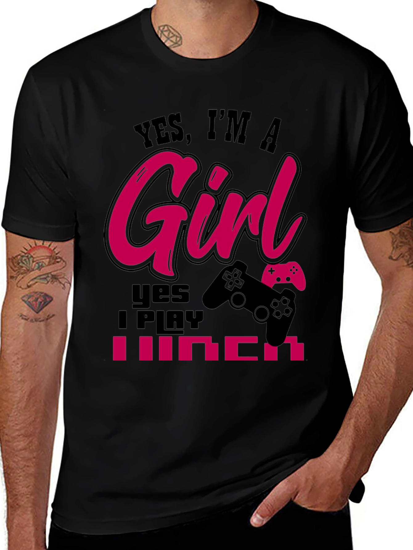 Variant 26 of Yes, I'm A Girl Gamer T-Shirt