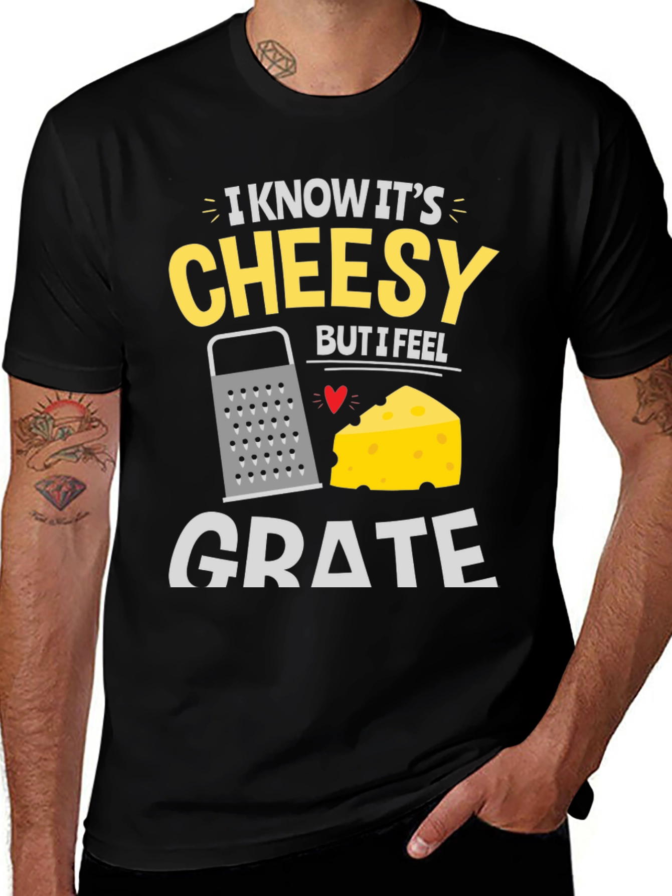 Variant 13 of Cheesy Grate Humor Graphic Tee