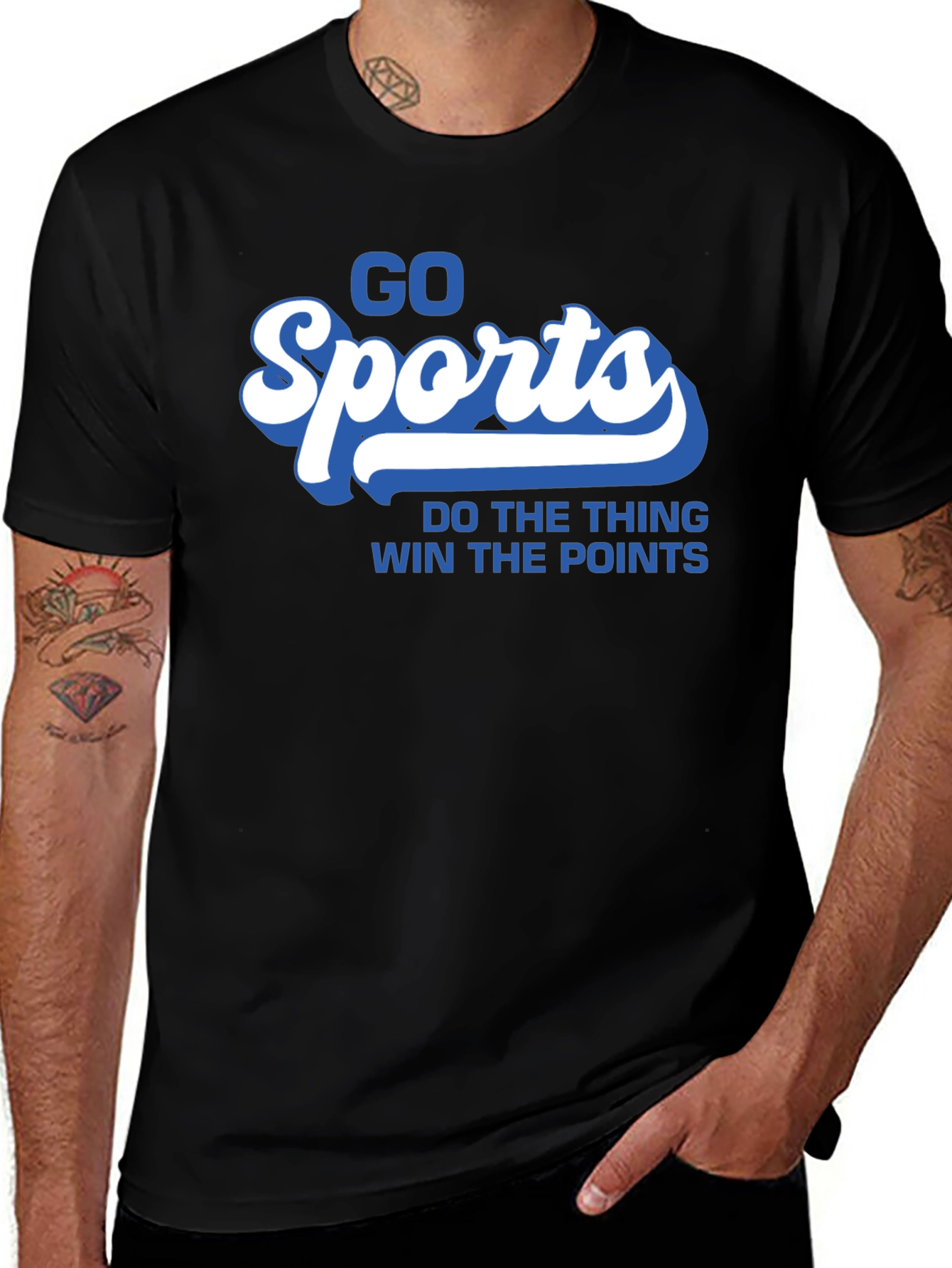 Variant 18 of Go Sports! Black Graphic Tee