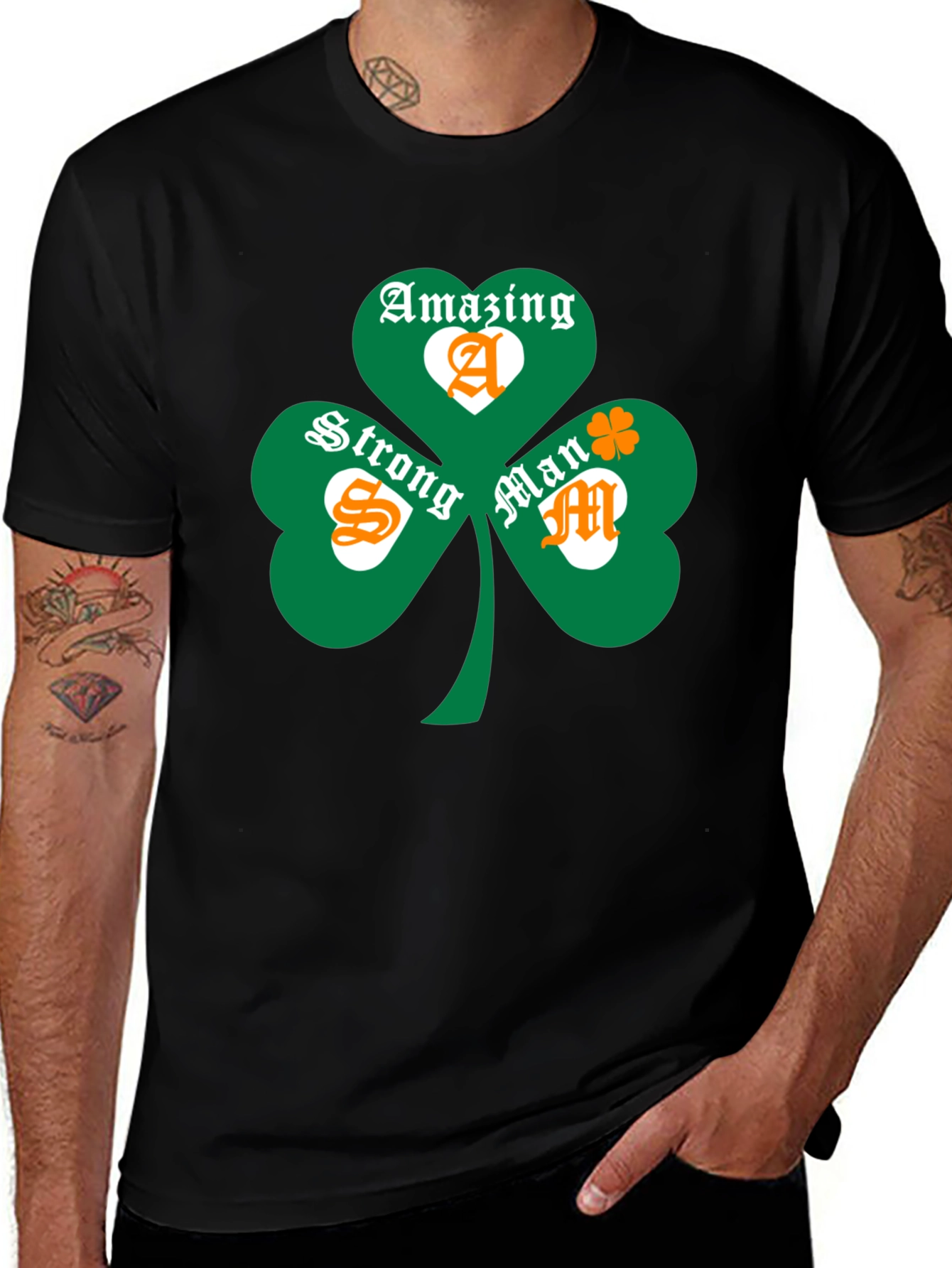 Variant 2 of Amazing Strong Man Shamrock Tee