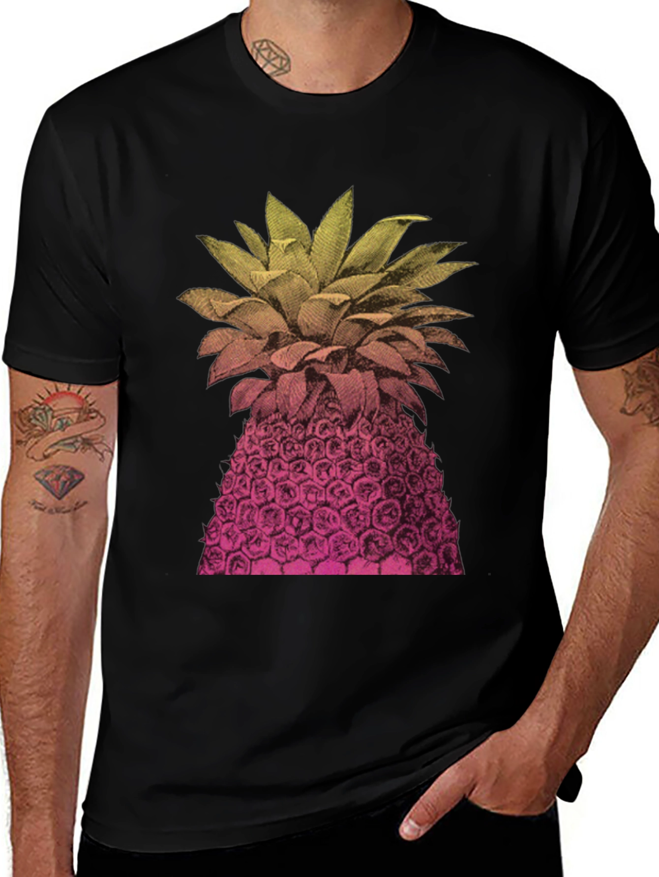 Variant 26 of Pineapple Graphic Print T-Shirt